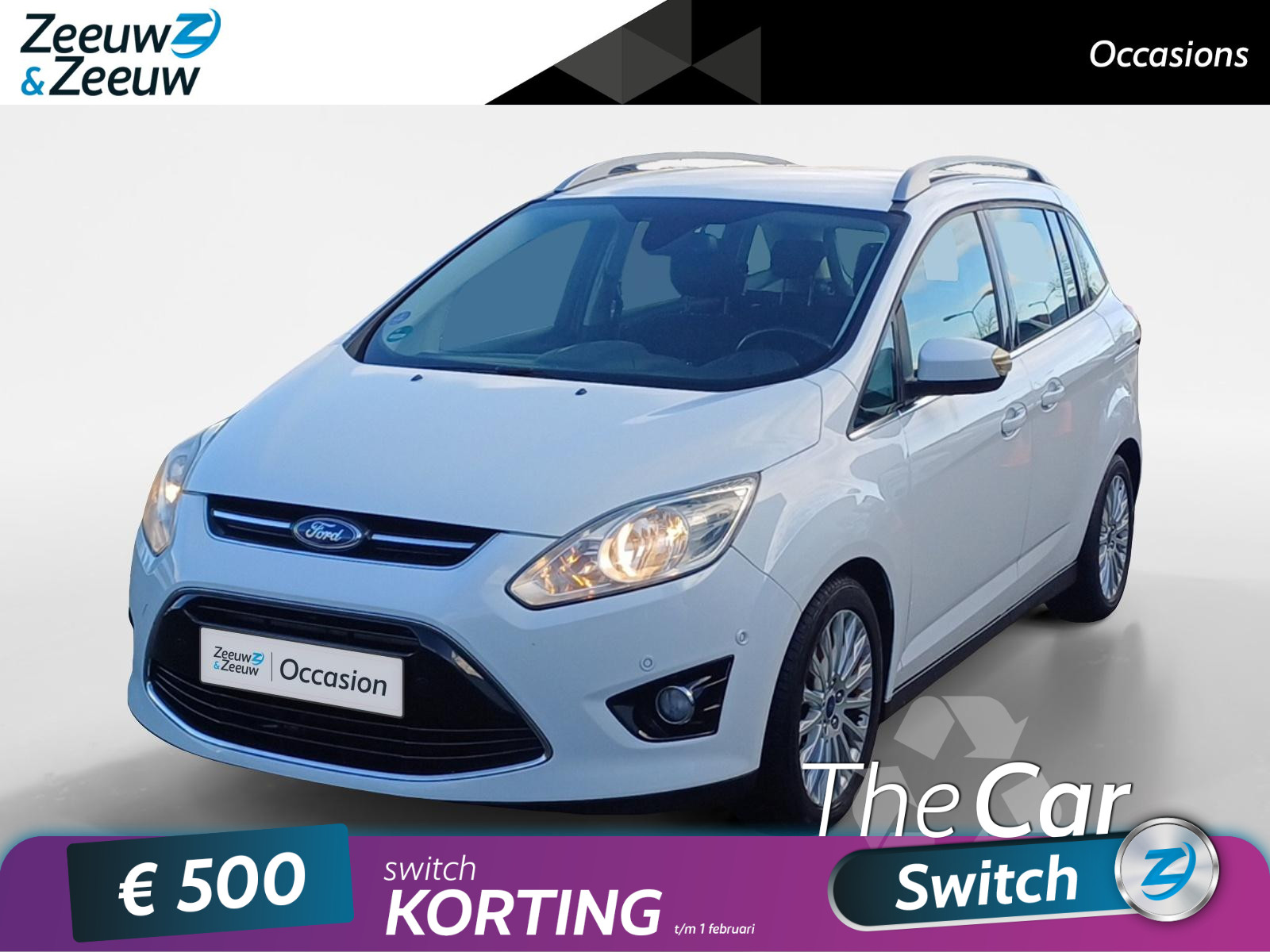 Ford Grand C-Max 1.0 Lease Titanium | Achteruitrijcamera | Voorruitverwarming | Bluetooth | Navigatie | 12 maanden garantie! |