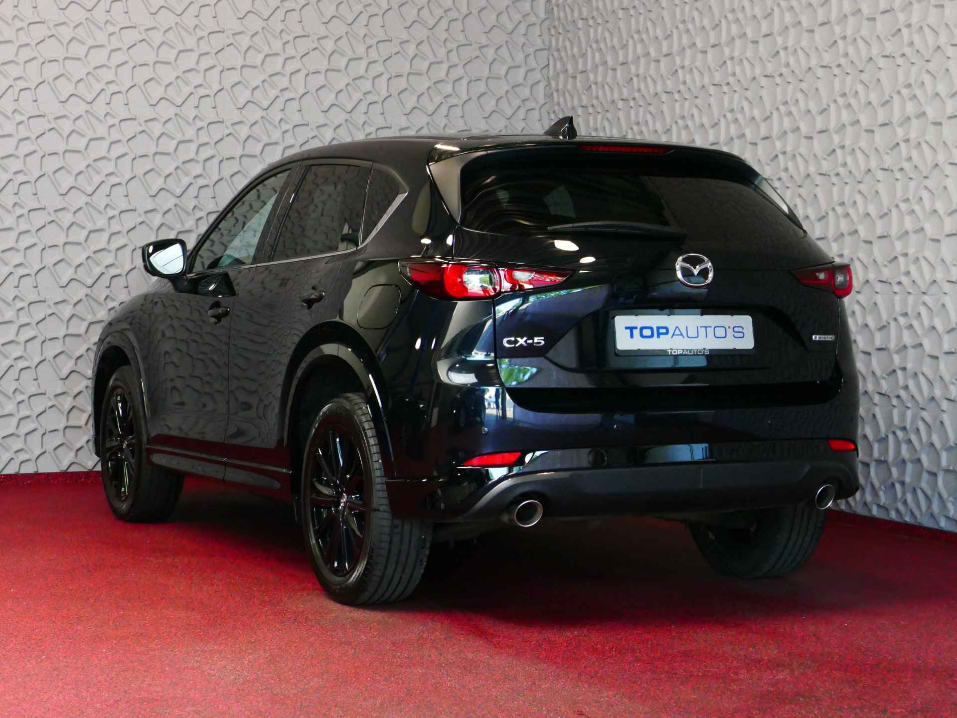 Mazda CX-5 E-SKYACTIV LUXURY 2.0 165 PK LEER BOSE ELEK.KLEP HEADUP 360.CAMERA 19''LMV FULL LED CARPLAY NAVI STOEL/STUUR VERW. STOELKOELING  05/2024 - 2/69