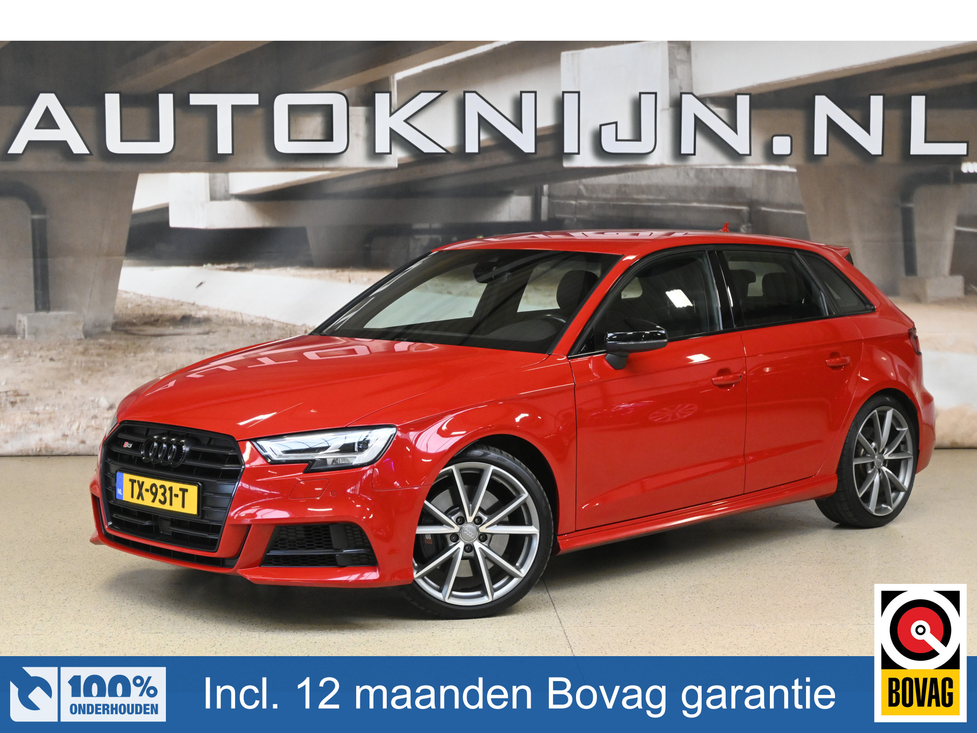 Audi A3 Sportback 2.0 TFSI S3 quattro 310pk Pro Line Plus | Leder | Elek. sportstoelen | B&O audio | 100% (Dealer) onderhouden label