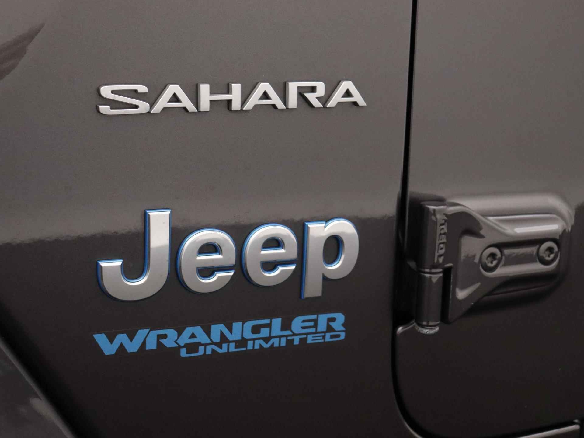 Jeep Wrangler Unlimited 4xe 380 Sahara | Elektrisch vouwdak | Stoelverwarming | Leder | Trekhaak | Zeer compleet! - 29/42