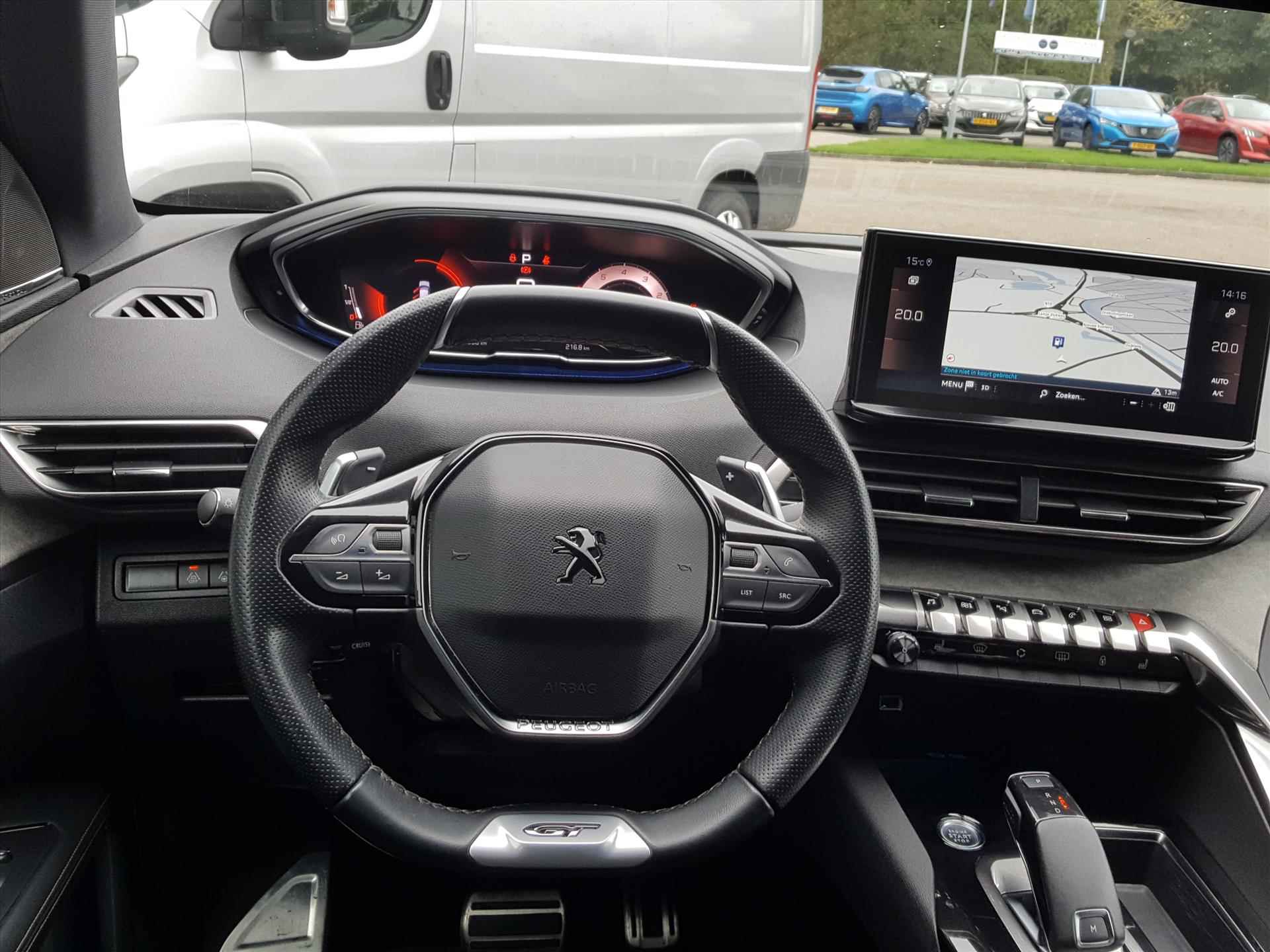 Peugeot 3008 GT 1.6T-180pk 4cil. AUTOMAAT(EAT8)| AFN.TREKHAAK | Navigatie&BT| Cruise&Climate | PARKEERHULP V/A/360CAMERA'S | ALCANTARA | KEYLESS&EL. ACHTERKLEP - 14/54