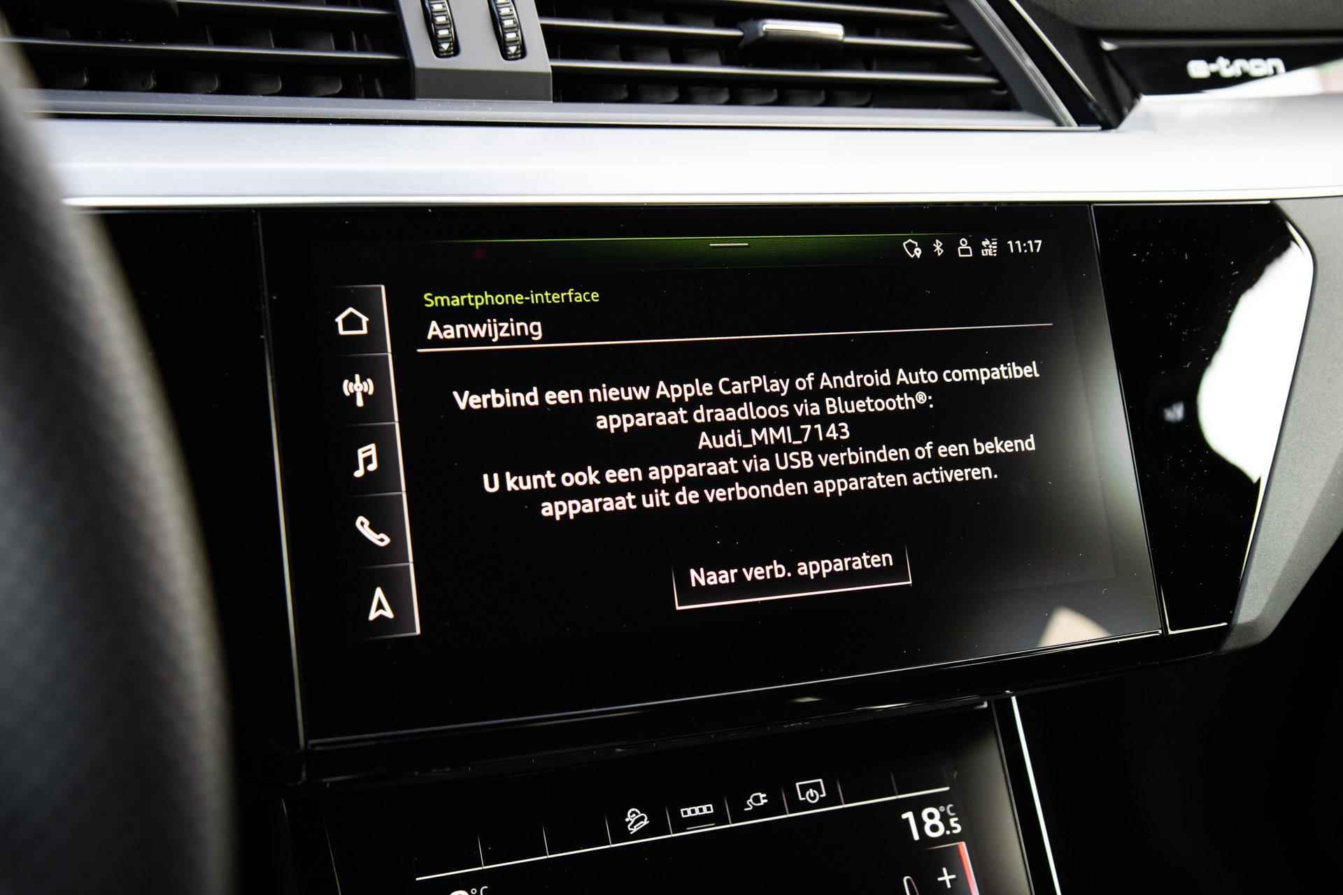 Audi Q8 e-tron 55 quattro 408pk S Edition 115 kWh | Panoramadak | B&O | Luchtvering | Sportstoelen | 22" Velgen - 37/47