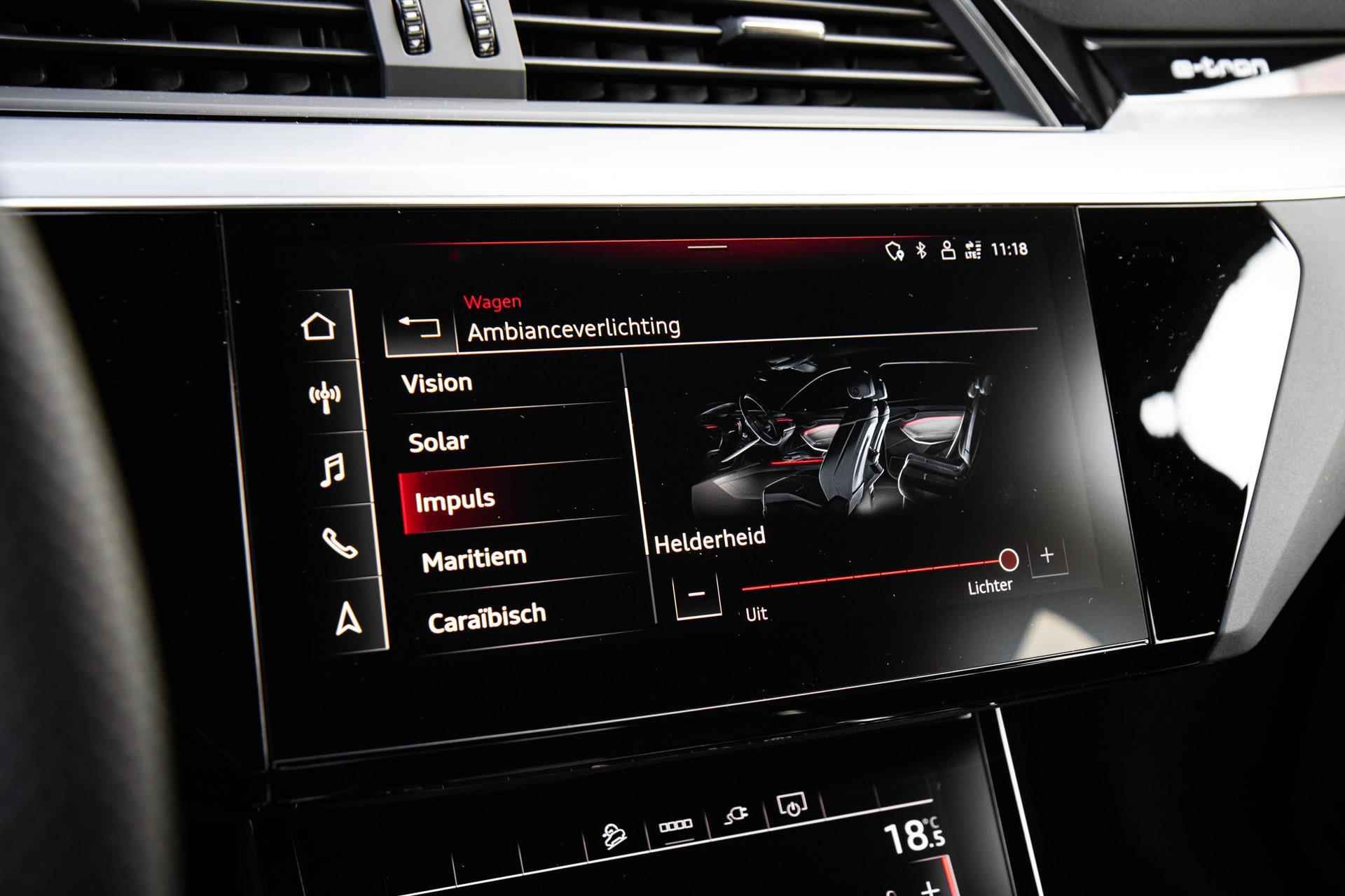 Audi Q8 e-tron 55 quattro 408pk S Edition 115 kWh | Panoramadak | B&O | Luchtvering | Sportstoelen | 22" Velgen - 42/47