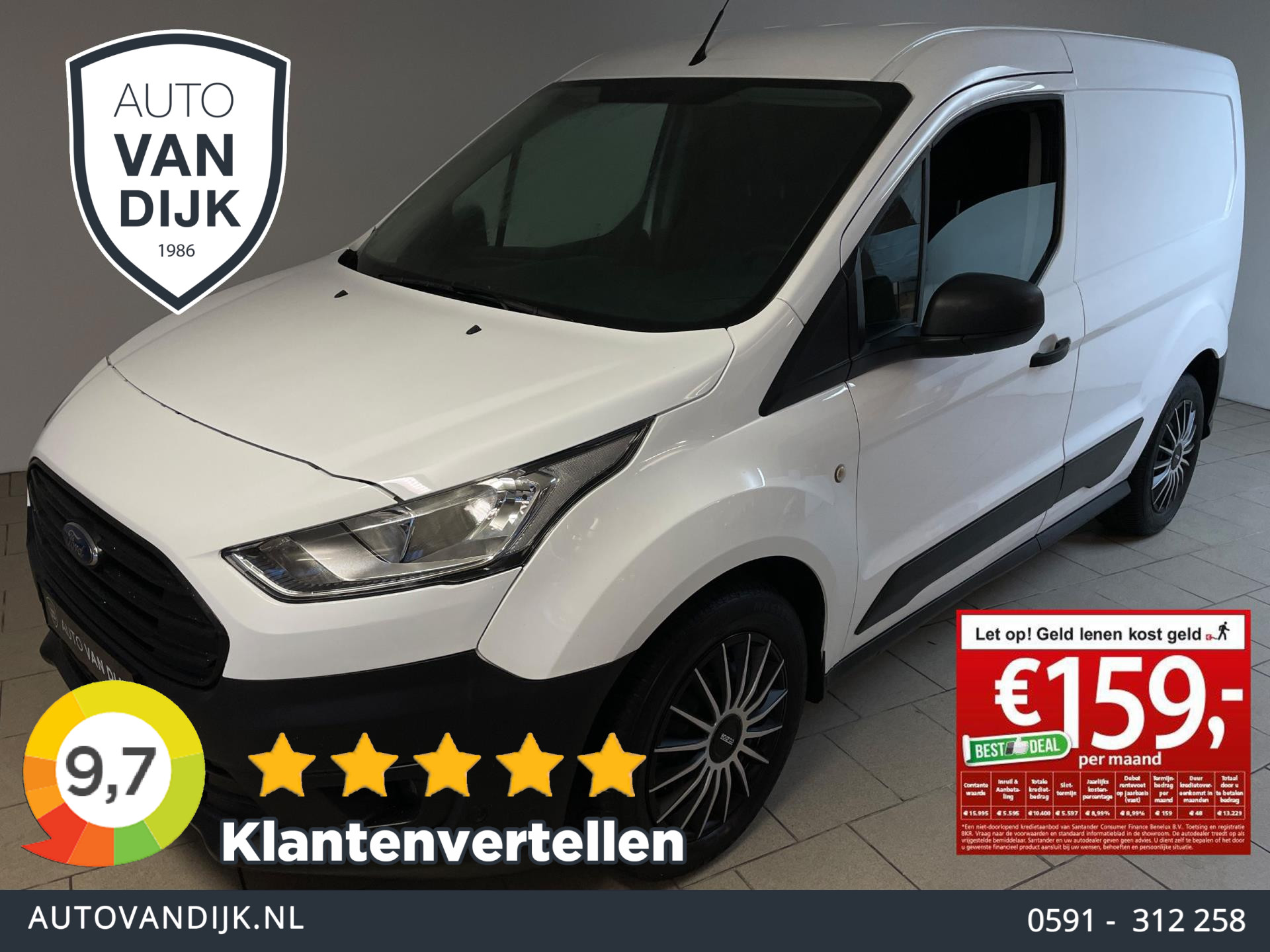 Ford Transit Connect 1.0 Ecoboost L1 Trend MARGE BUS BTW VRIJ EN BPM VRIJ STOELV PDC CENT VERG SPARCO KETTING TREKHAAK NIEUWSTAAT