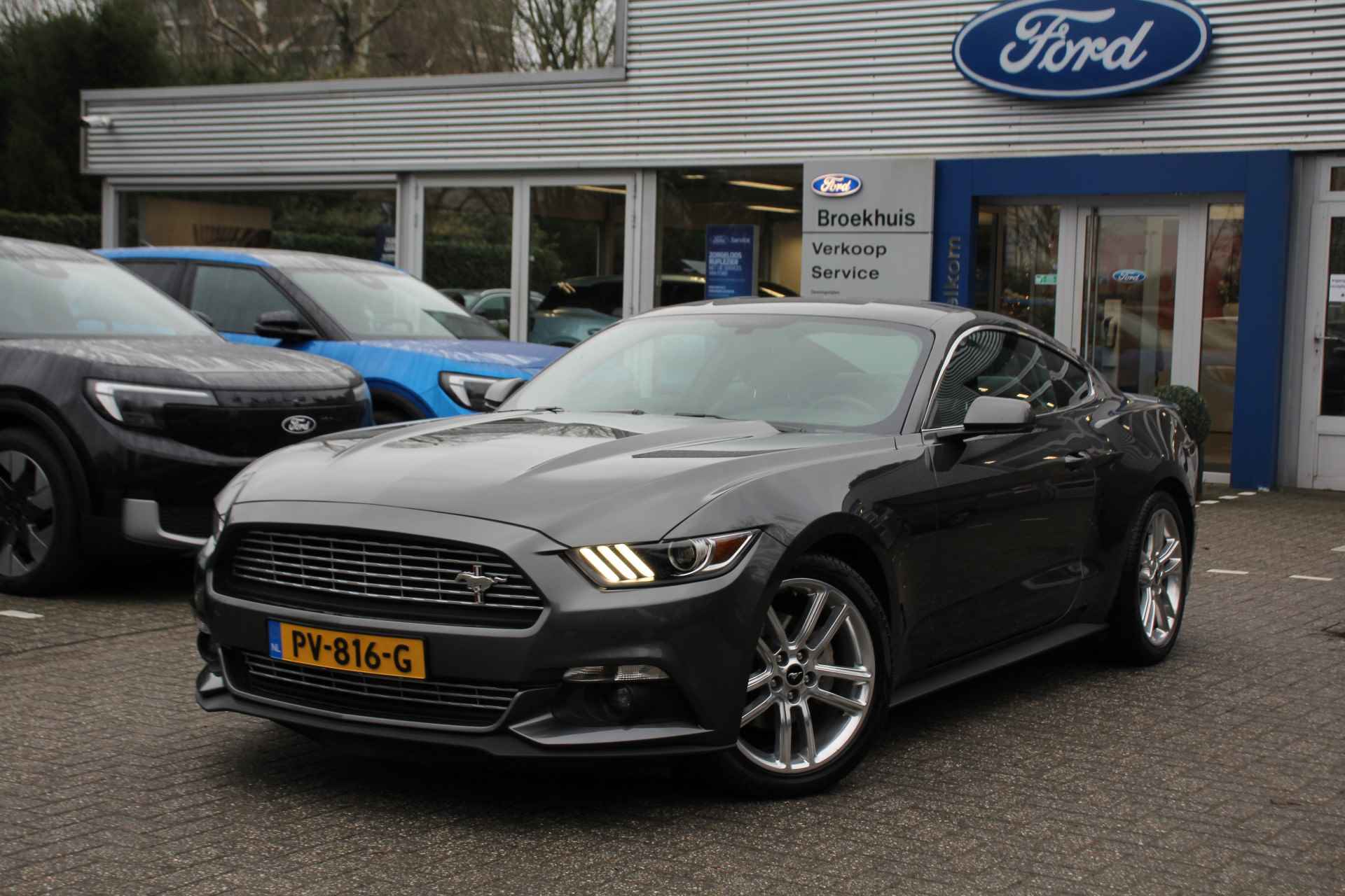 Ford Mustang 2.3EB AUTOMAAT | CUSTOM PACK | UNIEK! | LEDER | ELEKT. STOELEN | NAVI | CAMERA | CLIMA | STOELVERWARMING & KOELING | CRUISE | PA - 36/36