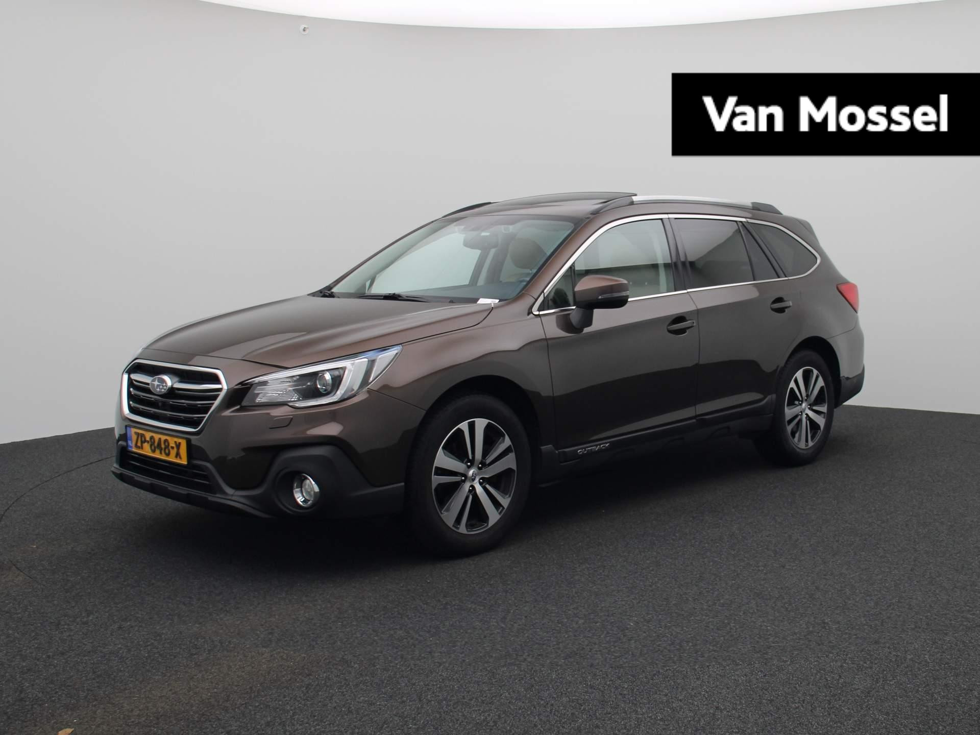 Subaru Outback 2.5i Premium AUTOMAAT | APPLE CARPLAY | PANORAMADAK | LEDEREN BEKLEDING | 360 CAMERA | MEMORY SEATS | STOELVERWARMING | STUURVERWARMING | ADAPTIEVE CRUISE CONTROL | HARMAN KARDON |