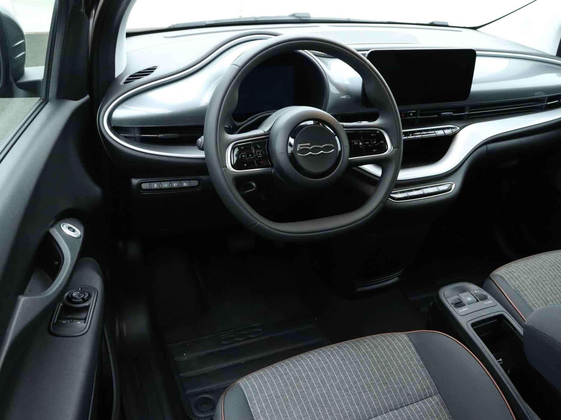 Fiat 500e Cabriolet Icon 42 kWh | Navigatie |  Cruise control | Apple/Android carplay | Lichtmetalen velgen | Stoelverwarming | - 3/21