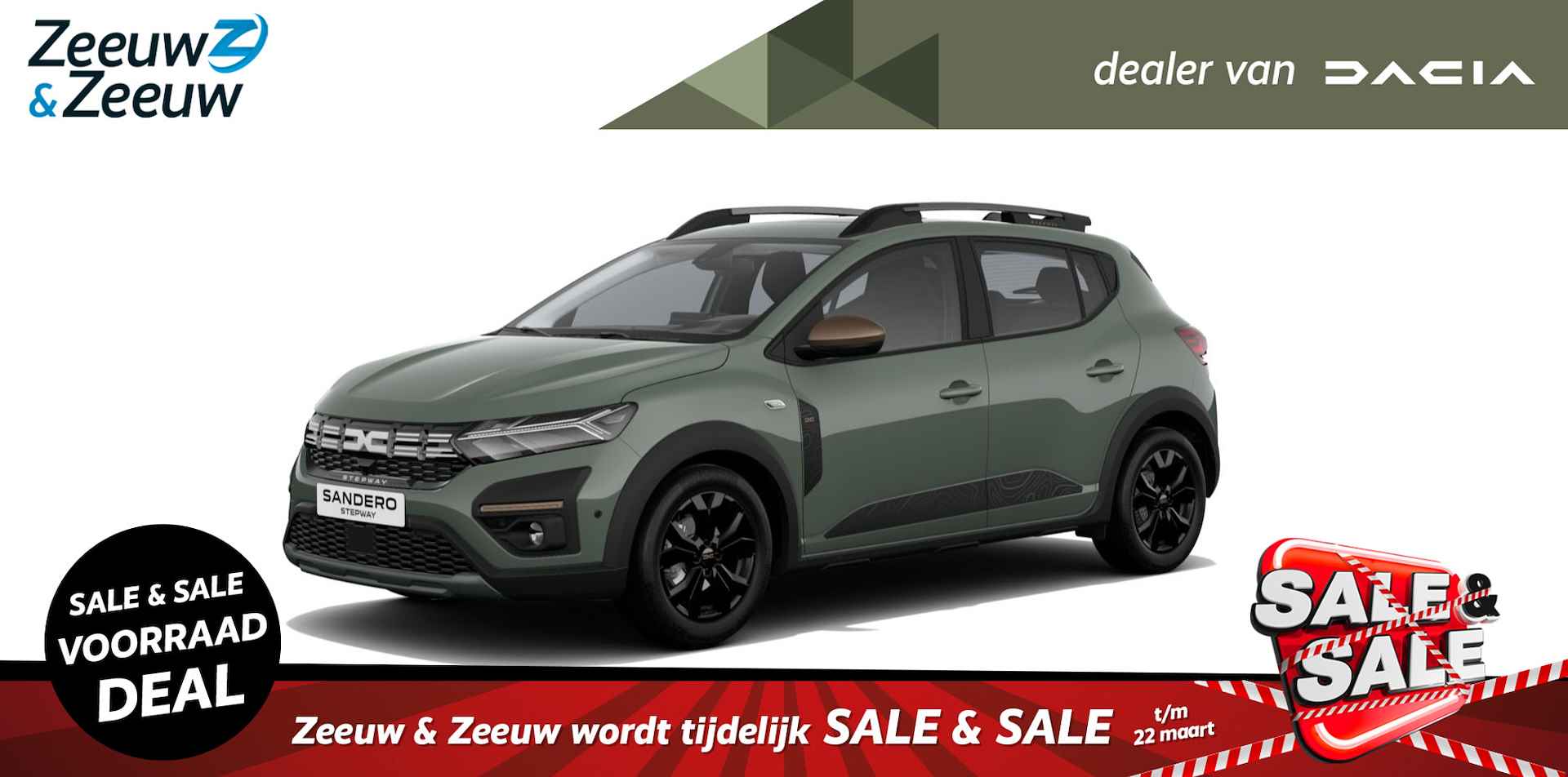 Dacia Sandero Stepway TCe 90 CVT Extreme |  Nieuw te bestellen met €250 korting! | Climate Control | Apple Carplay/ Android Auto | Parkeersensoren achter + achteruitrijcamera |