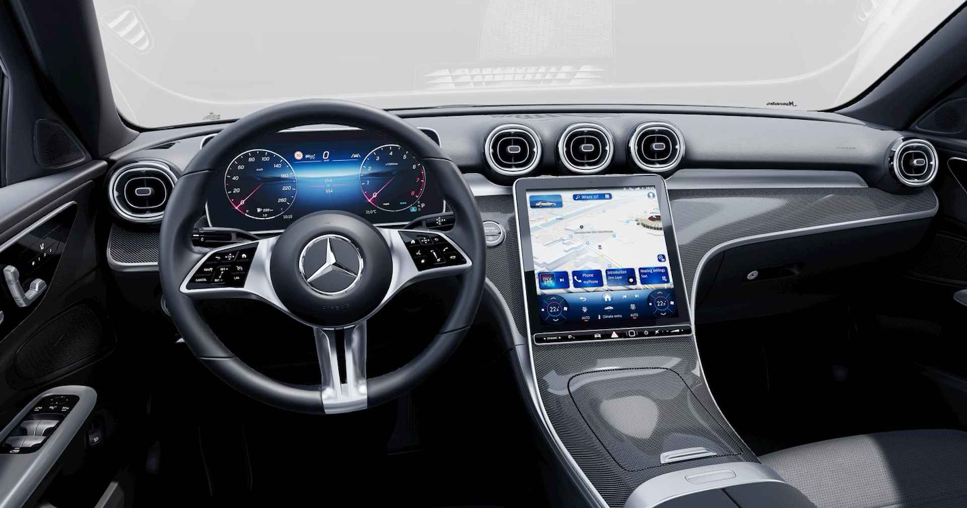 Mercedes-Benz C-Klasse C 180 Star Edition Luxury Line Automaat | Smartphone integratie | Distronic | Achteruitrijcamera | Dodehoekassistent | Memory | Panoramadak | DAB+ | Trekhaak | Stoelverwarming - 7/10