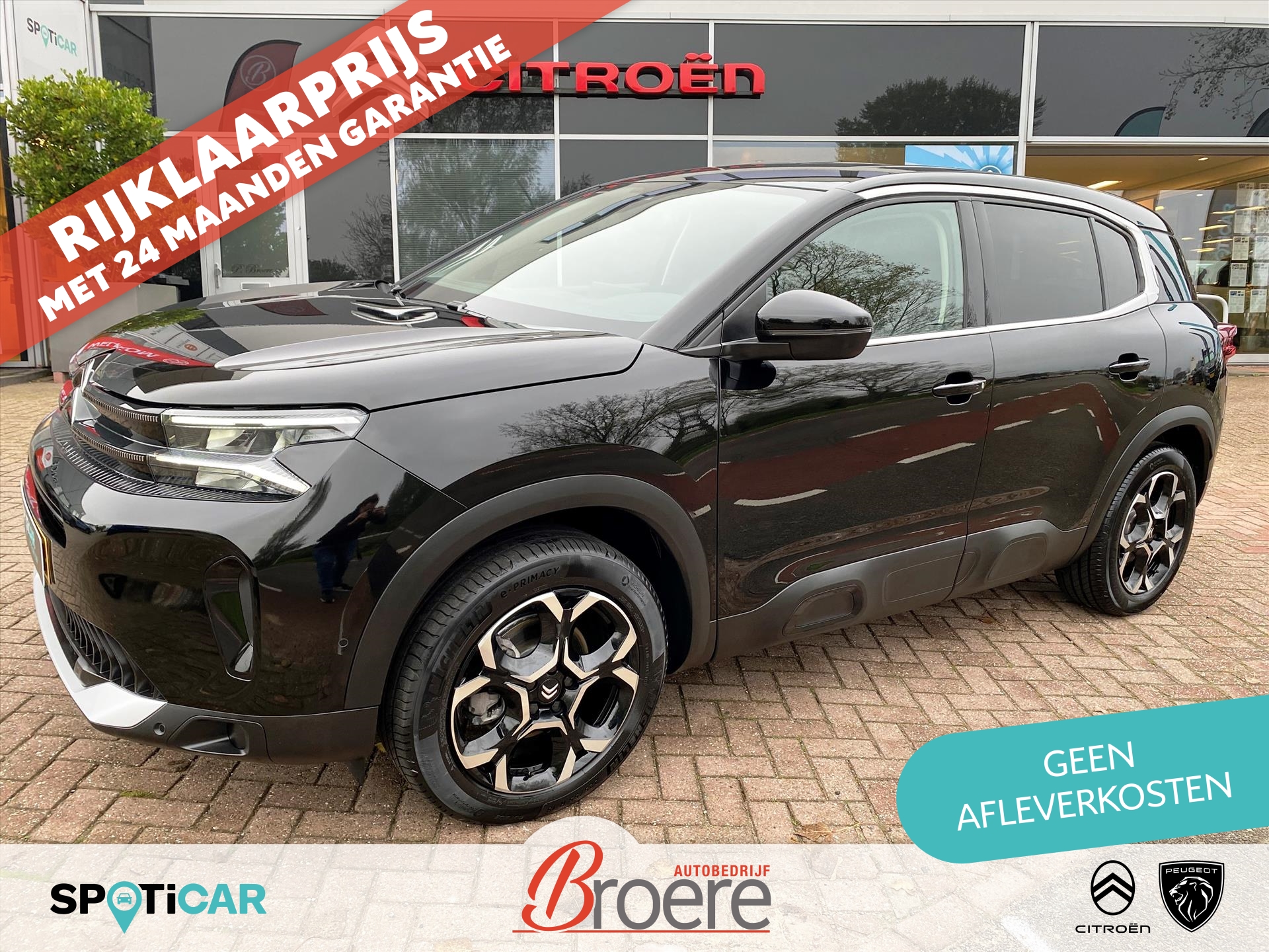 Citroen C5 Aircross 1.2 Hybrid 136pk e-DCS6  Automaat Max | camera, pdc v&a, adaptive cruise, verwarmde voorstoelen, dab. navi, dodehoekdetectie, 18 inch velgen