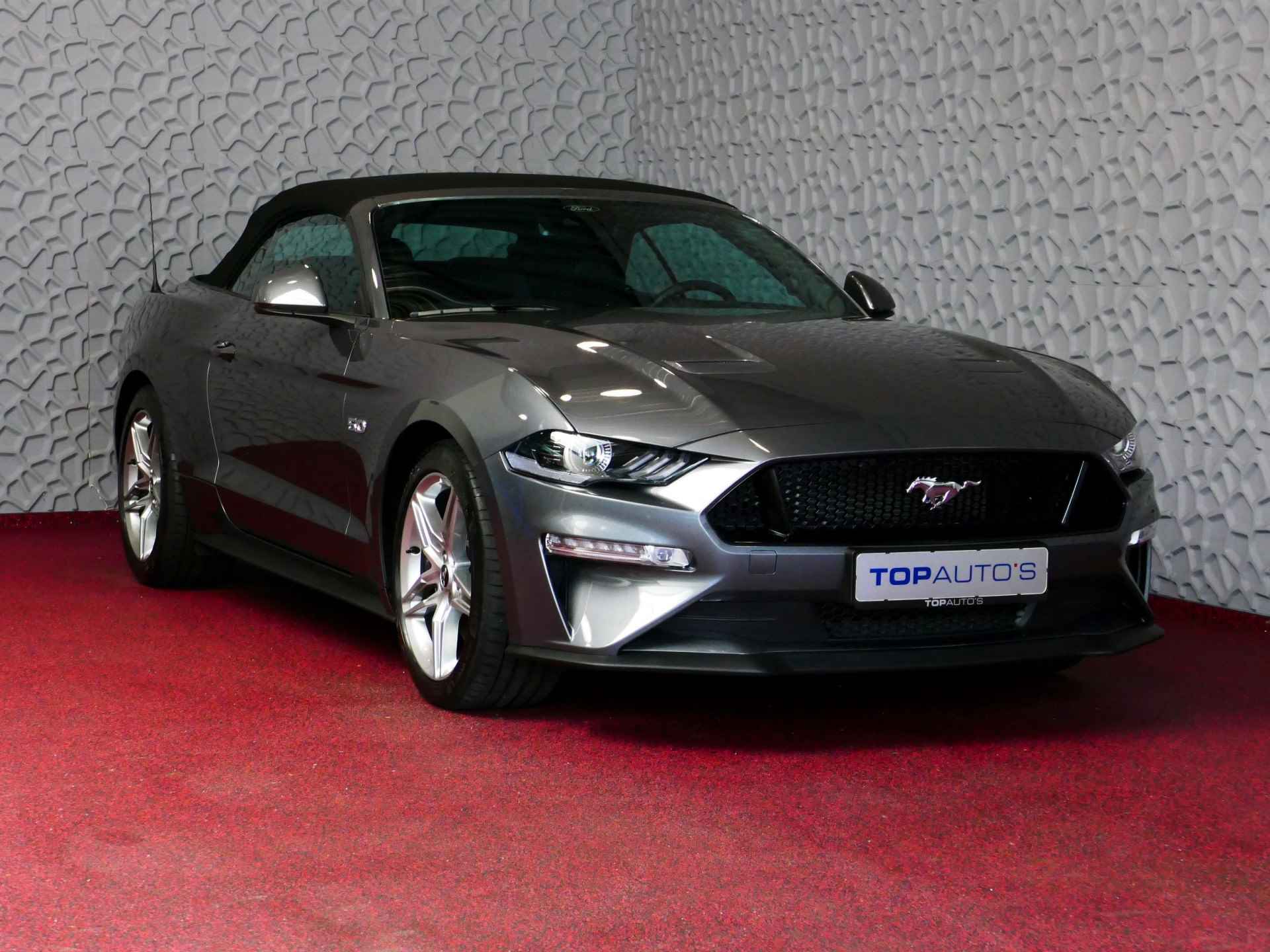 Ford Mustang Convertible 5.0 V8 GT ✅ STOEL.VERW/KOELING ✅FABRIEKSGARANTIE NAVI CAMERA CARPLAY 06/23 - 71/105