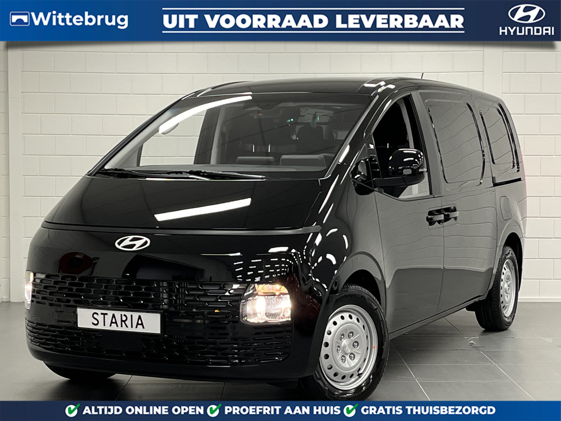 Hyundai Staria 1.6 T-GDI HEV 3-ZITS | NAVIGATIE | CLIMATE CONTROL | DUBBELE ZIJSCHUIFDEUR |