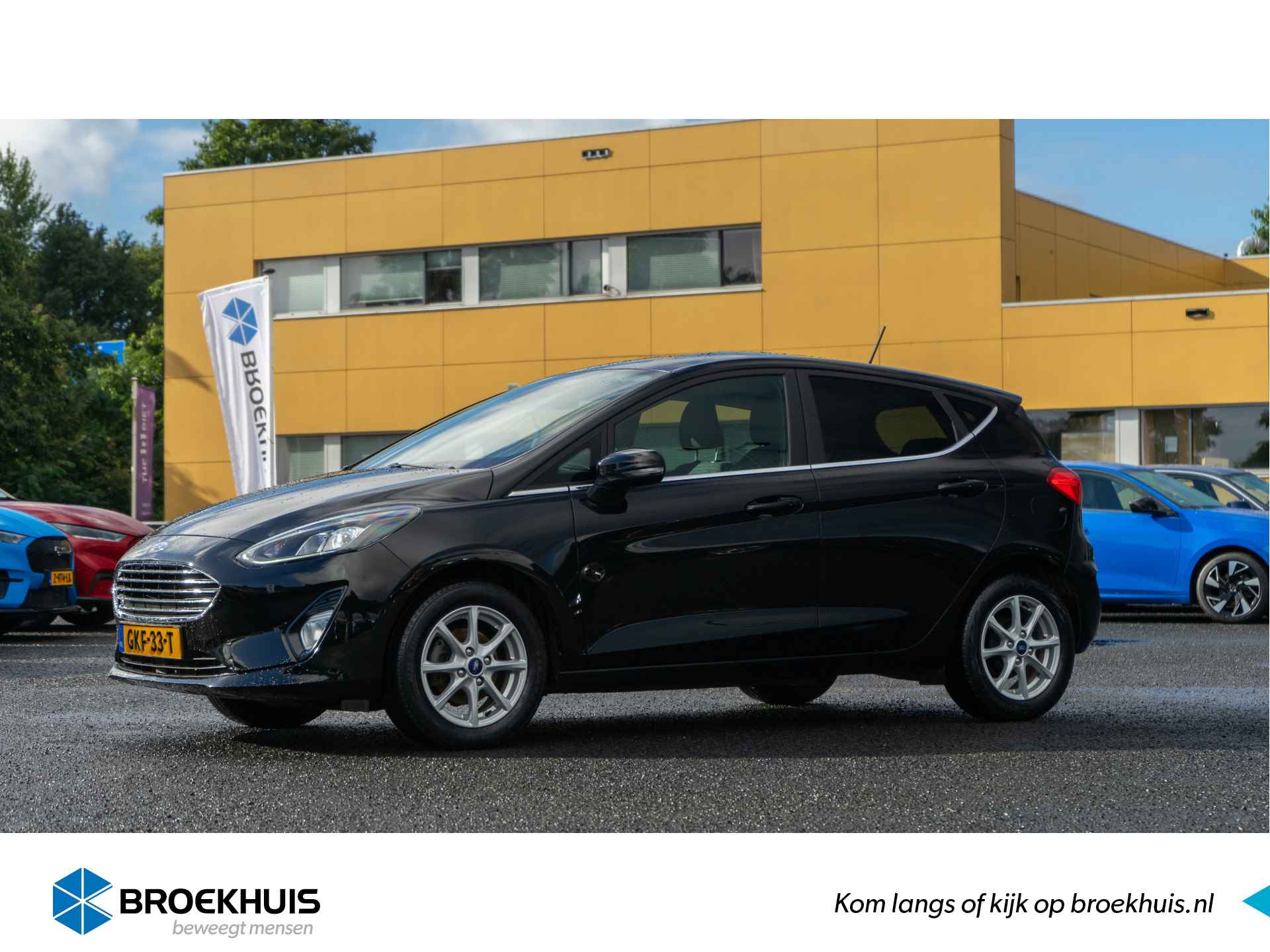 Ford Fiesta 1.0 100 PK Titanium, Winterpakket, Parkeersensoren,Navigatie Apple/Android,Cruisecontrol, Lichtmetalenvelgen - 1/21