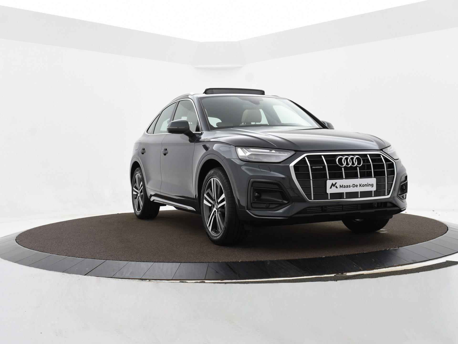 Audi Q5 Sportback Advanced edition 50 TFSI e 220 kW/299 PK · Luchtvering · Glazen panoramadak · Ass. pakket City + Tour · Lederen bekleding · MEGA Sale - 2/36