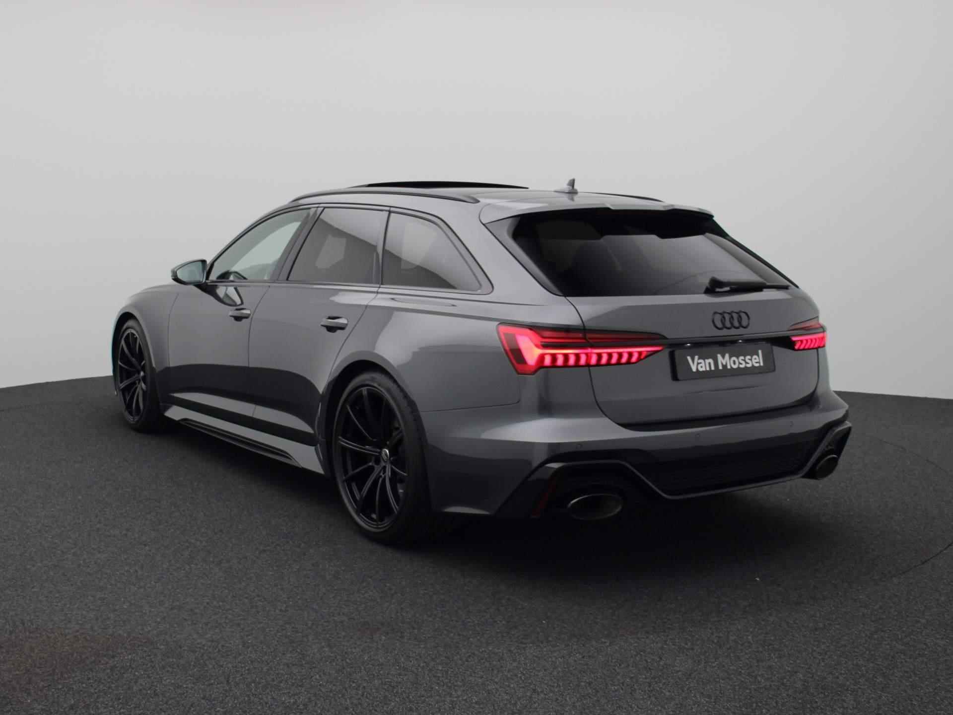 Audi RS6 Avant TFSI quattro 600 PK | RS-sportuitlaatsysteem | RS-dynamiekpakket | RS adaptive air suspension | Panoramadak | Zwart Optiek Plus | Navigatie plus | Soft Close | Virtual cockpit | Zwenkbare trekhaak | Valcona Leder Cognac  | Memory seats | Stoelventilatie | Stoelverwarming | Lichtmetalen velgen | Bang & Olufsen | - 5/58