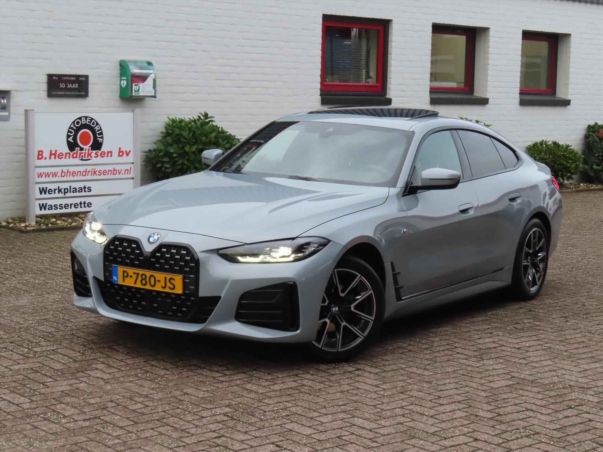 BMW 4-Serie Gran Coupé (g26) 420i 184pk Aut/ M-Sportpakket/ Schuifdak/ Stuur + Stoelverwarming/ Navigatie/ DAB/ Camera achter/ Origineel NL/ NAP - 1/50