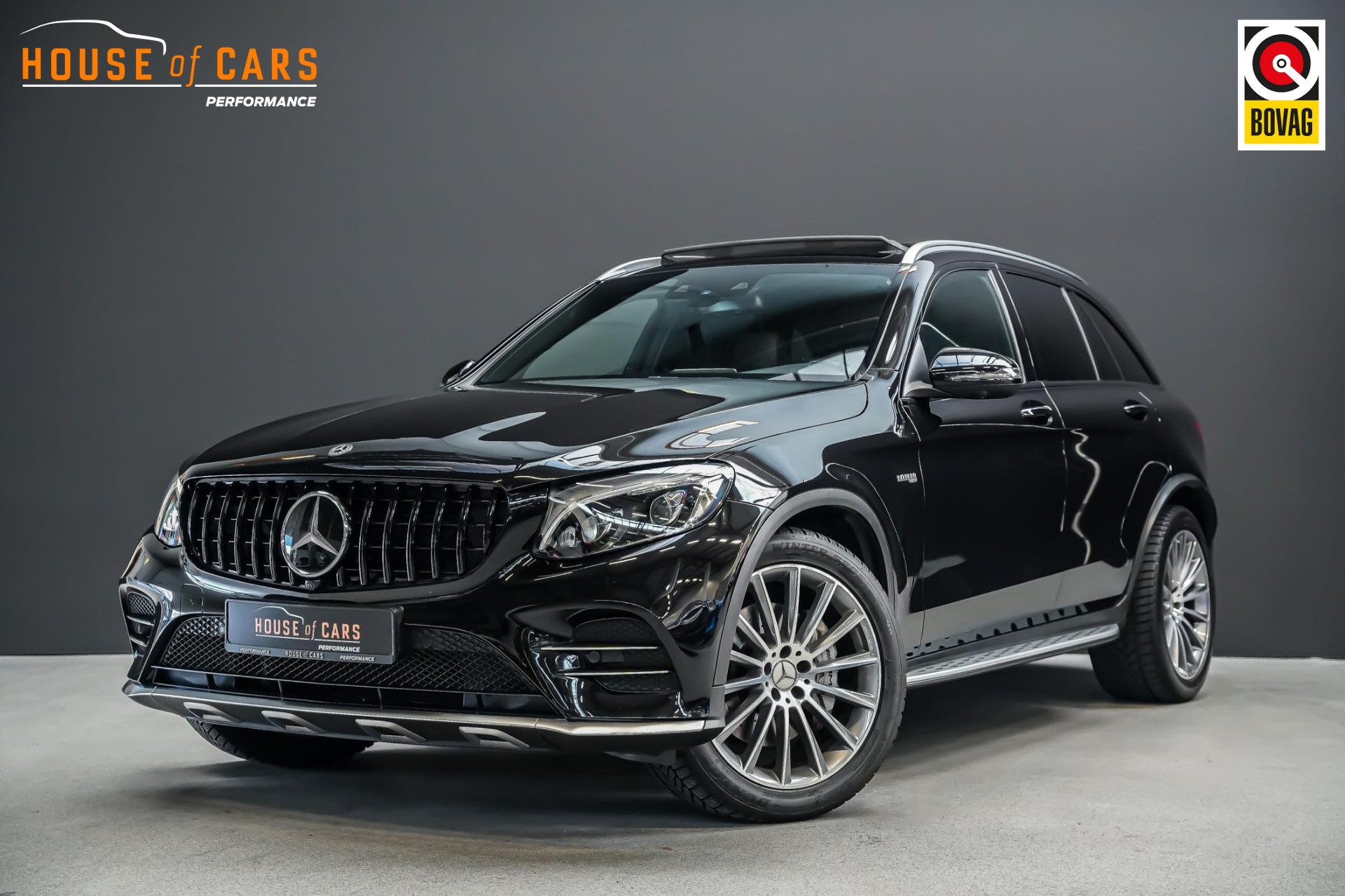 Mercedes-Benz GLC-klasse 43 AMG 367pk 4MATIC |schuif/kantel dak|Burmester|elk. stoelen + memory|elk. achterklep|360 camera|HUD|BLIS|stoelverwarming + ventilatie|side steps|20"|