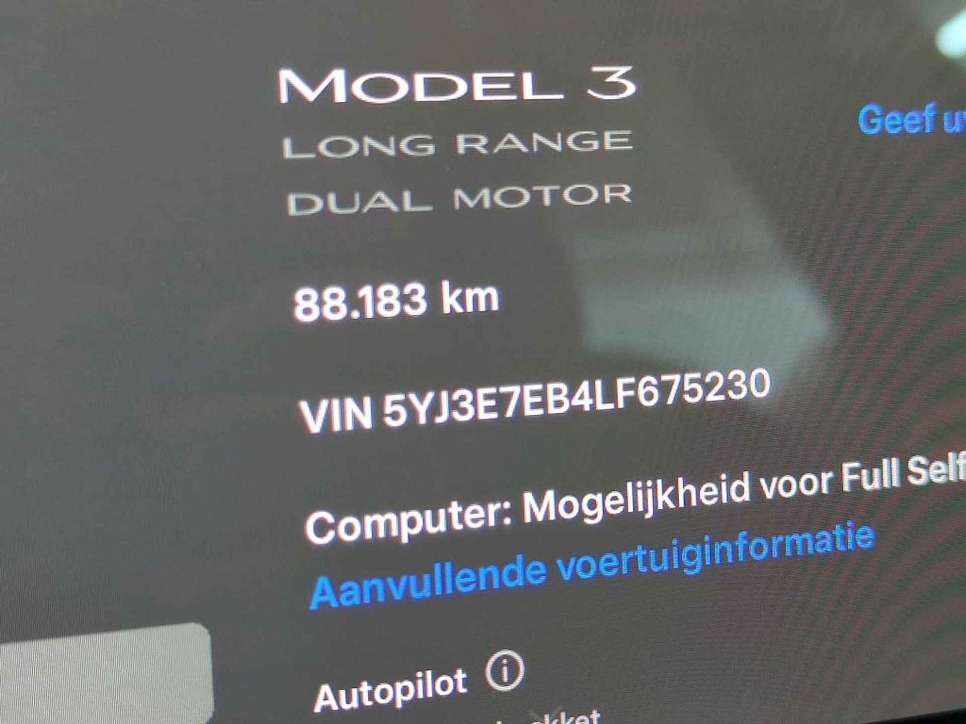 Tesla Model 3 Long Range AWD 75 kWh 350PK Trekh leer Pano 360°Camera - 7/12