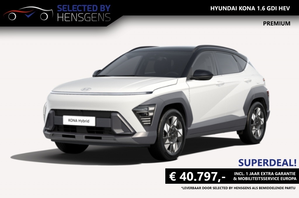 Hyundai Kona 1.6 GDI HEV Premium | Two Tone bij viaBOVAG.nl