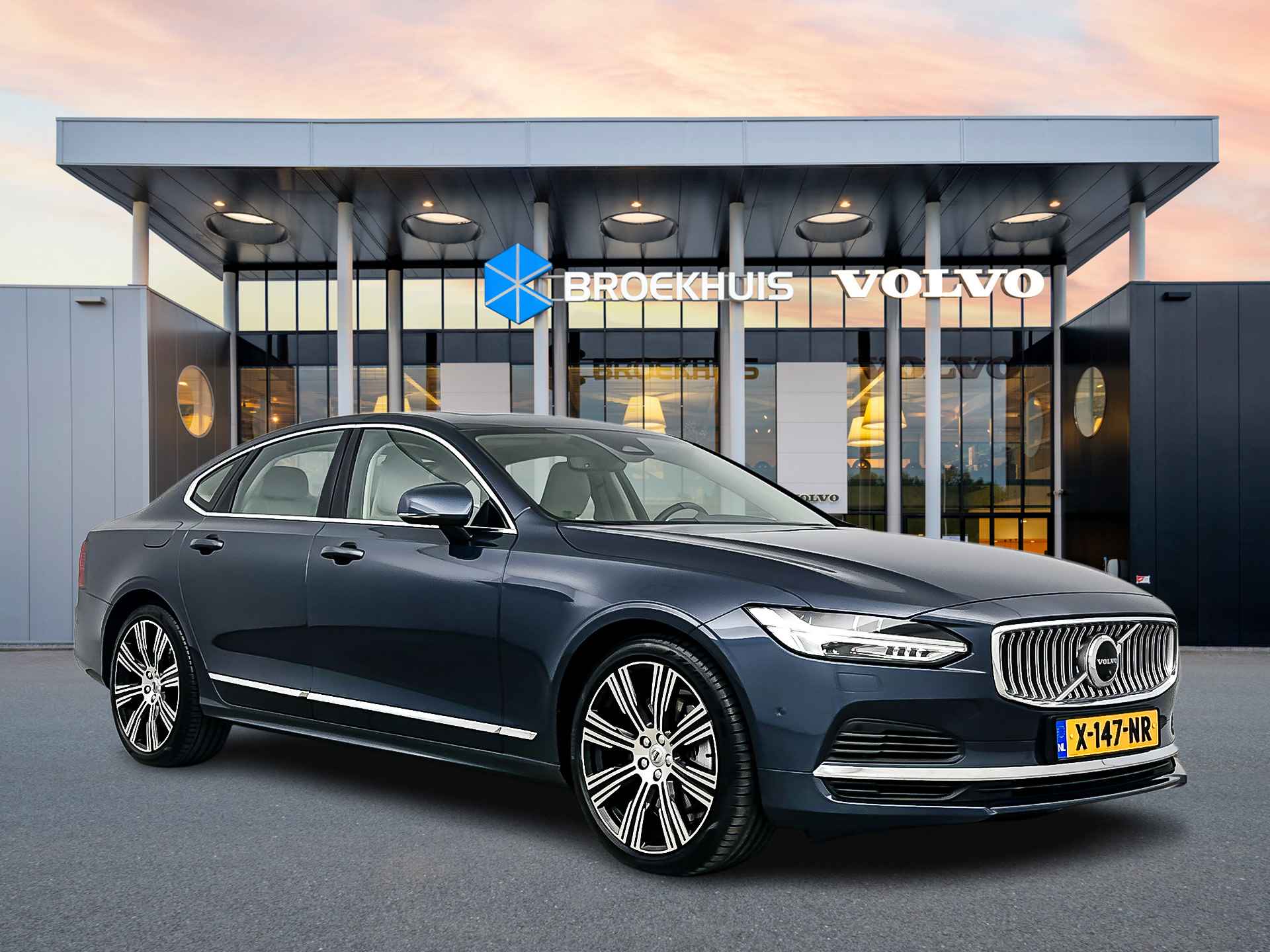 Volvo S90 T8 AWD Ultimate Bright | 20" | Luchtvering | Bowers & Wilkins | Nappa leder | Stoelventilatie/massage | Gelamineerd glas | 360 C - 3/35