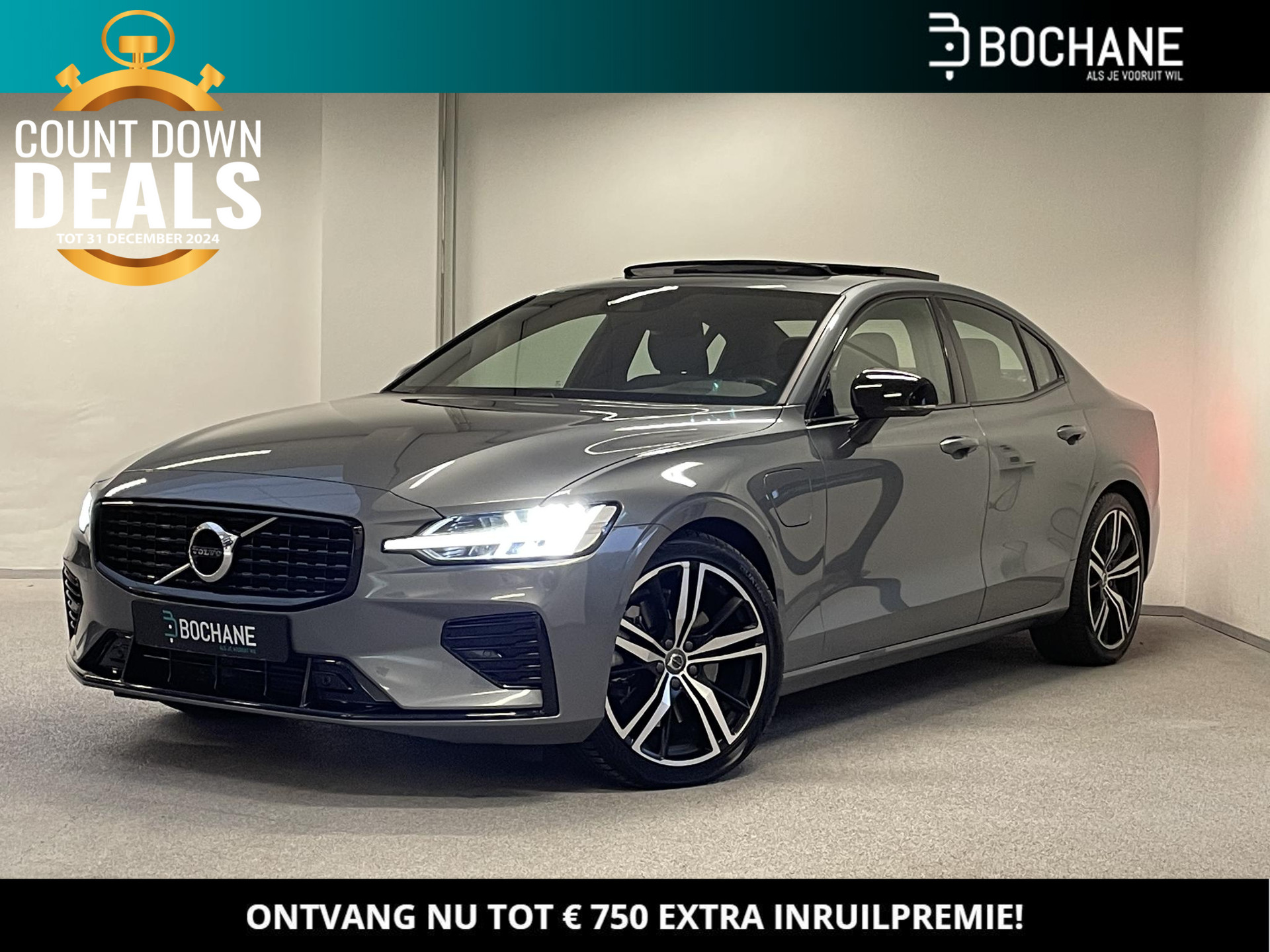 Volvo S60 2.0 Recharge T6 AWD R-Design | PANO | H&K | CAMERA | 1e-EIG. | ORG.NL |