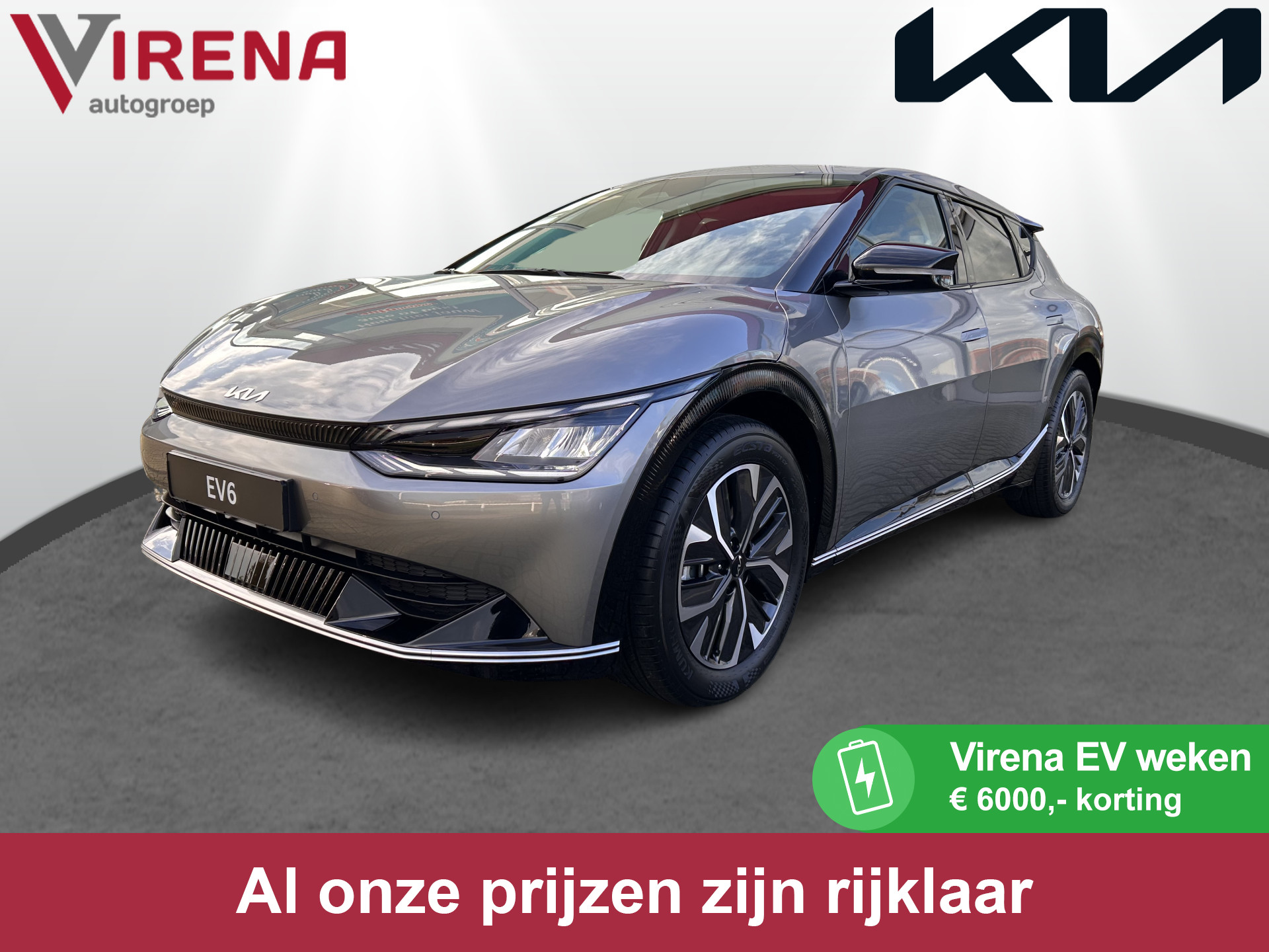 Kia Ev6 Plus 77 kWh RWD 229PK - *DEMO* - Navigatie - Stoel-/stuurverwarminng - Stoel koeling - Adaptive Cruise Control - Meridian Audio - Achteruitrijcamera -  Fabrieksgarantie tot 11-2030 -