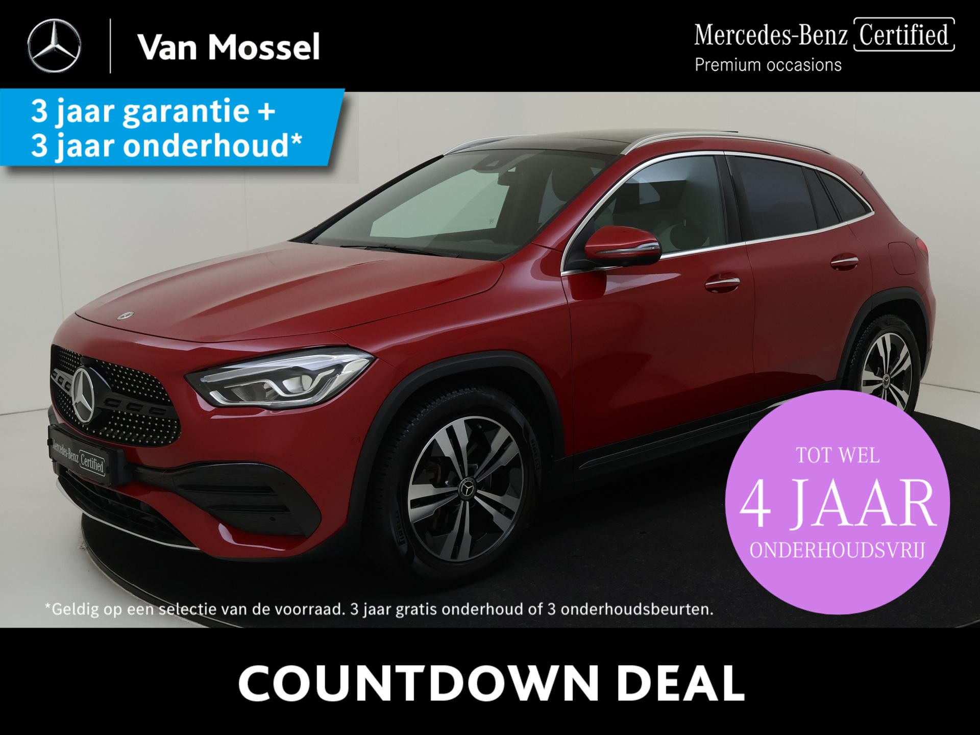 Mercedes-Benz GLA-klasse 250 4MATIC AMG Line / Stoelverwarming / 360Graden-Camera / Panaroma-schuifdak / Memory-Stoelen / Sfeerverlichting / Trekhaak /