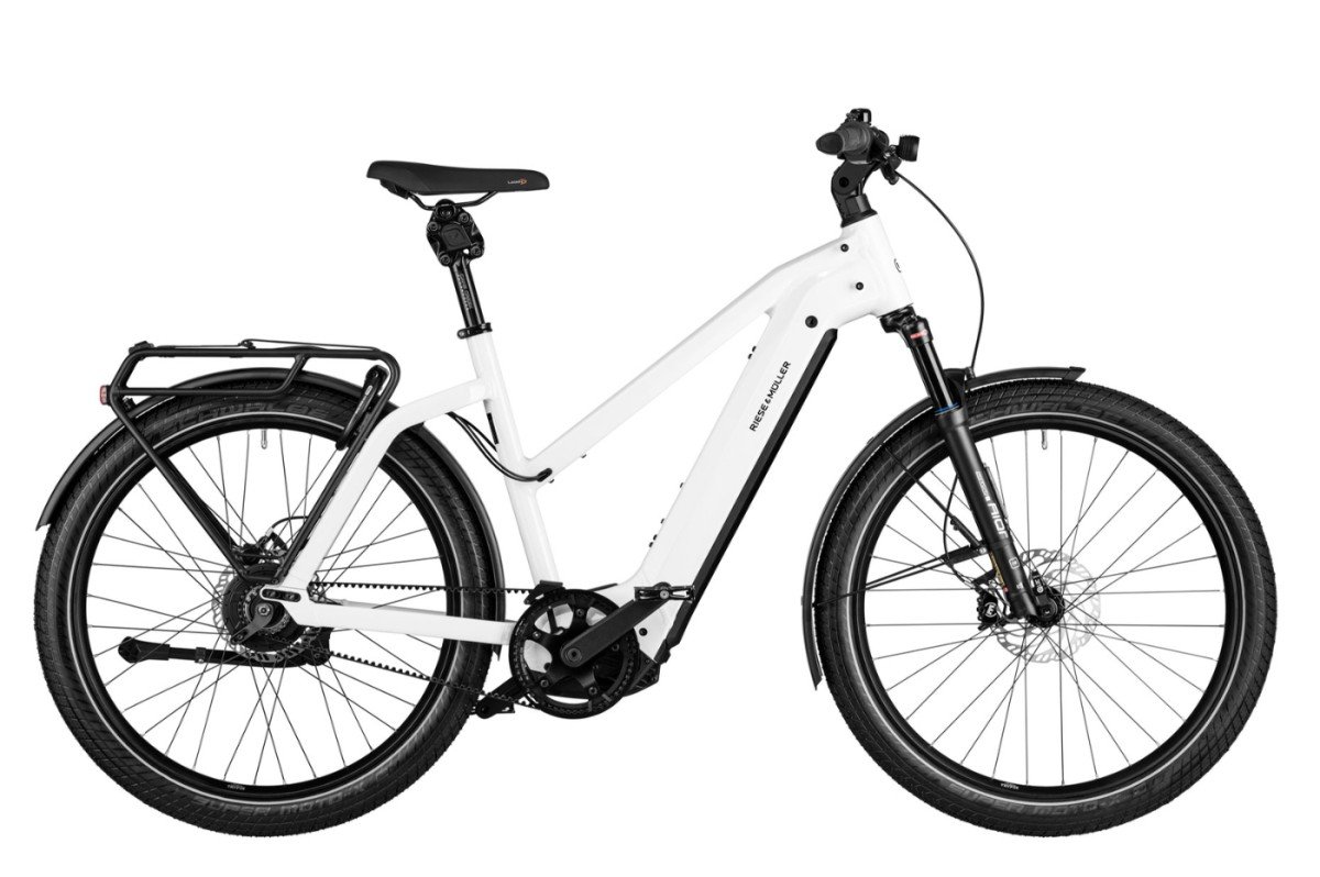 Riese & Müller Charger4 Mixte GT Vario (750Wh / Kiox / RX chip) Dames Ceramic White 49cm 2024