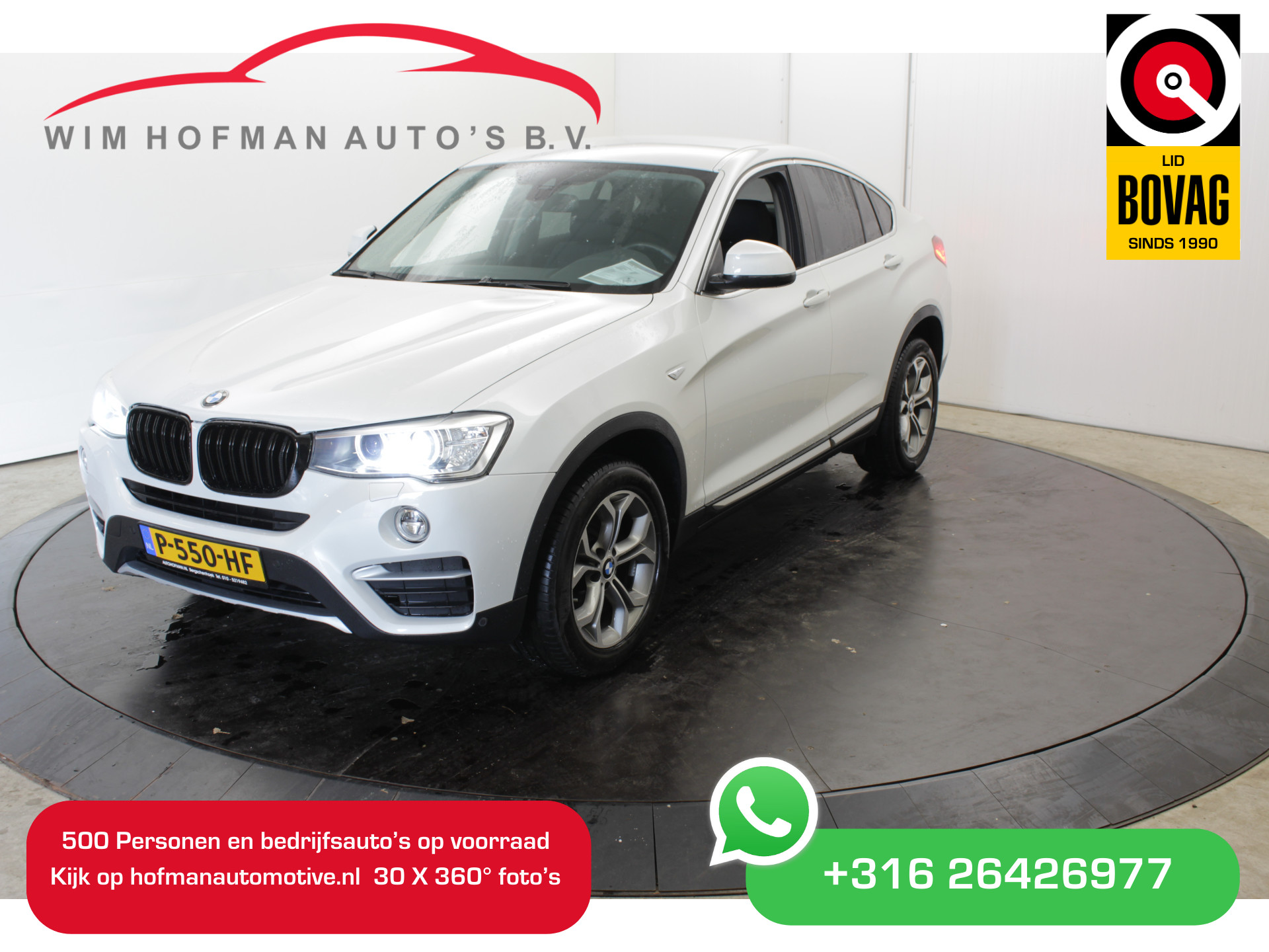 BMW X4 High EXE xDrive28i 245PK Vol Leder M Sport Stoelen EL Trekh+a Klep Parelmoer lak