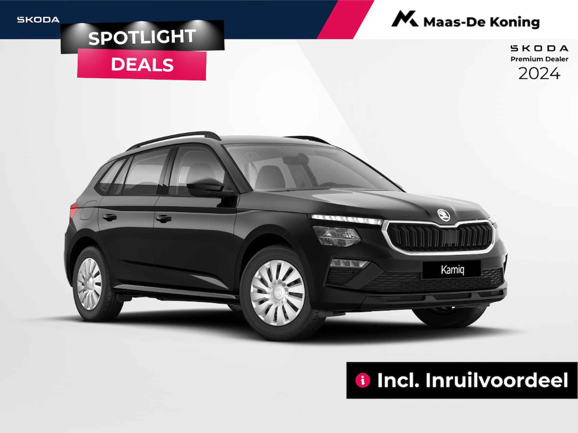 Škoda Kamiq Essence 1.0 85 kW / 115 pk TSI SUV 6 versn. Hand | Technology Pack | Metallic lak |Privateleasedeal 299,- 24MND 10000KM!! | Incl. inruilbonus - 1/7