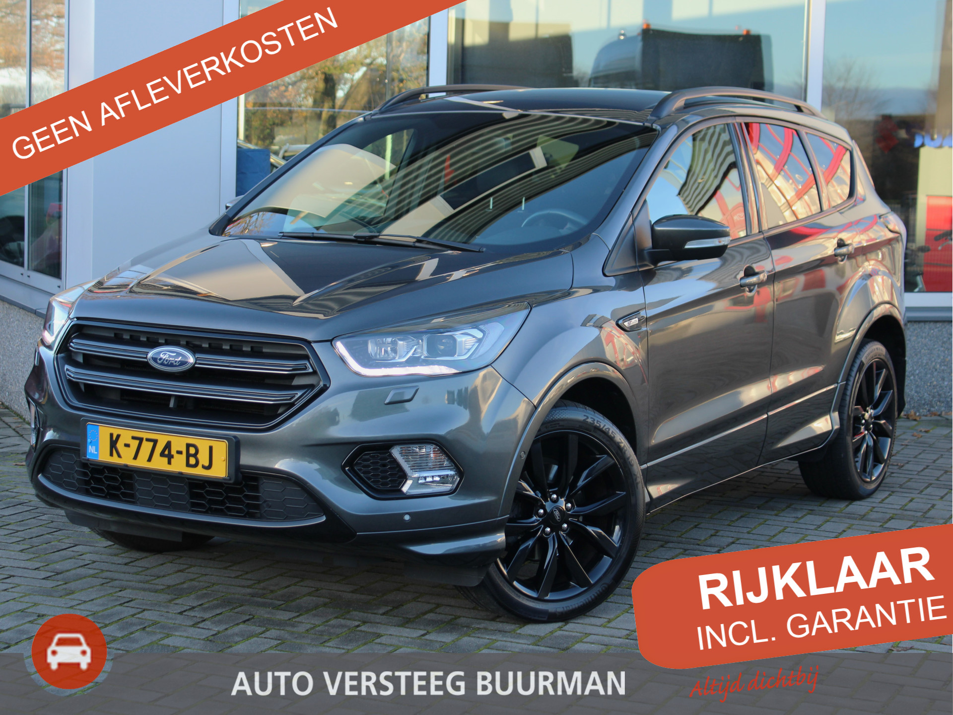 Ford Kuga ST Line 1.5 EcoBoost 2WD 150PK Automaat 20" Velgen, Leder/Alcantara Bekleding, Cruise en Climate Control