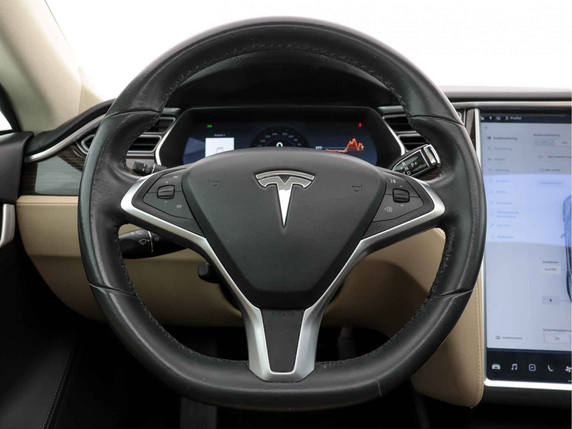 Tesla Model S 85 Base Tech-Pack Sound-Studio-Package [ 3-Fase ] (INCL-BTW) *FREE-SUPERCHARGING* *PANO | KEYLESS | VOLLEDER | NAVI-FULLMAP | FULL-LED | CAMERA | DAB | CRUISE | COMFORT-SEATS | 19"ALU* - 16/32