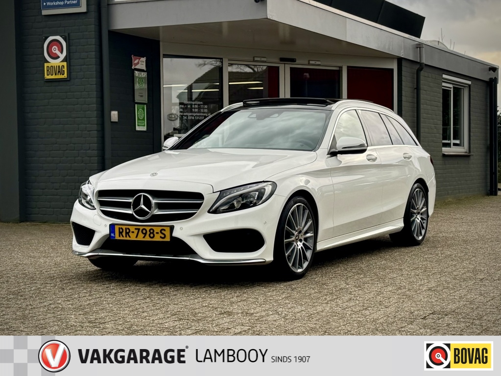 Mercedes-benz C-klasse Estate 180 AMG Leder Pano Burmester 2e eigenaar