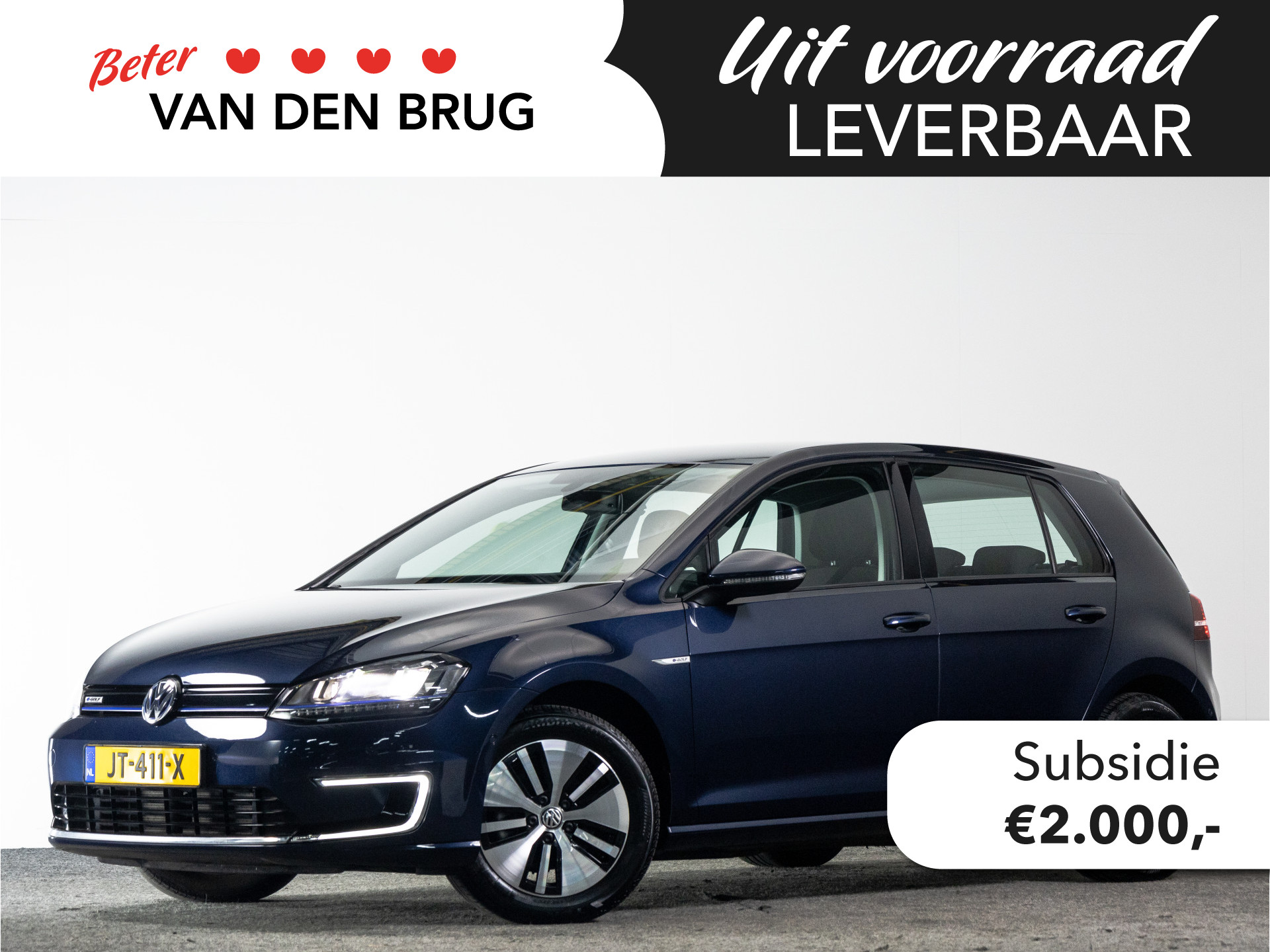 Volkswagen e-Golf 116 PK 24 kWh | €2.000 SUBSIDIE mogelijk| LED | LED | Navigatie Pro | Stoelverw. | Camera | Parkassist |