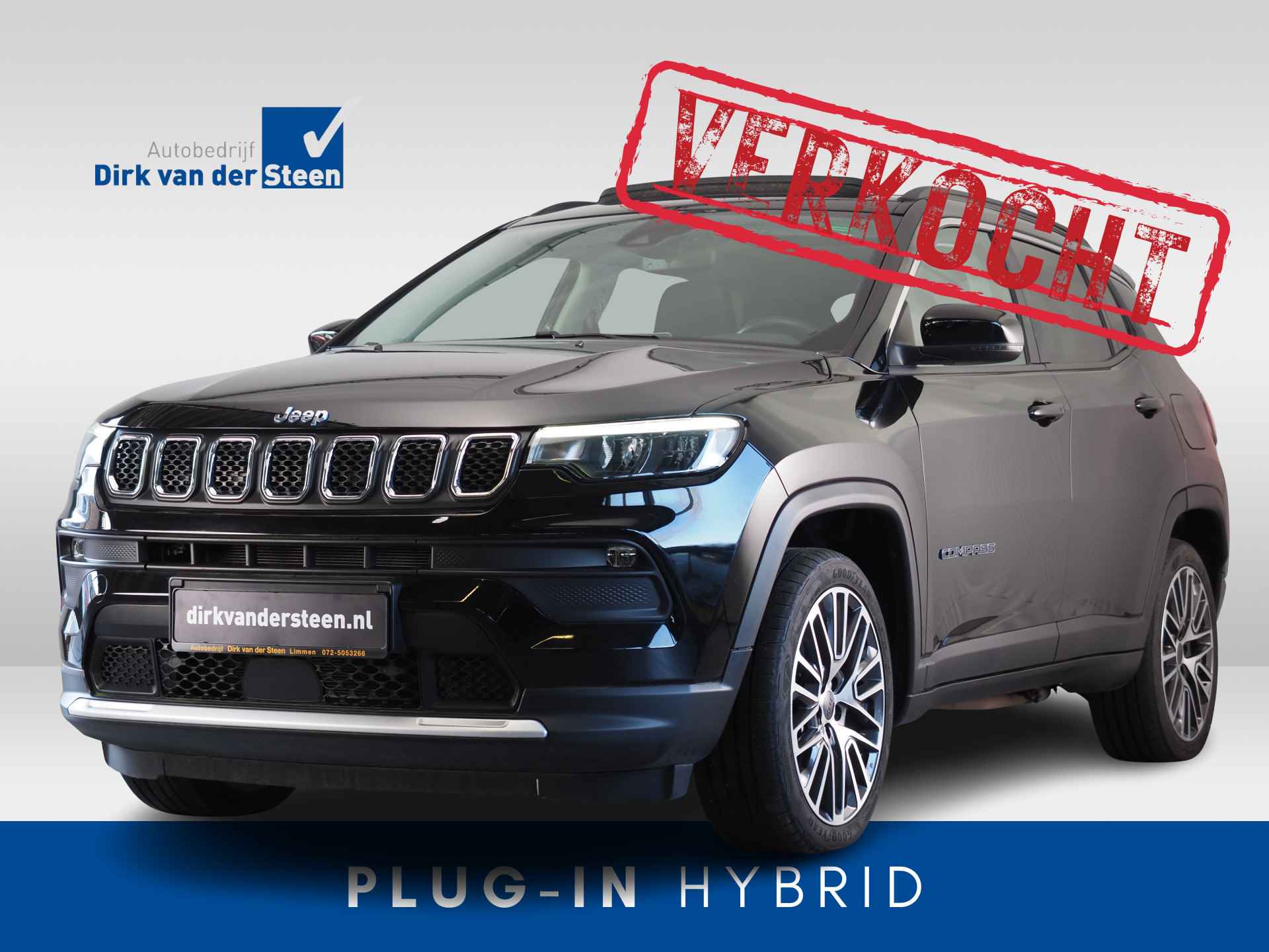 Jeep Compass 4xe 190 Plug-in Hybrid Electric Limited Business | Elektrisch Glazen Panorama-Dak | LED | DAB | Adaptive Cruise Control | Achteruitrijcamera | Apple CarPlay/Android Auto | Carkit |