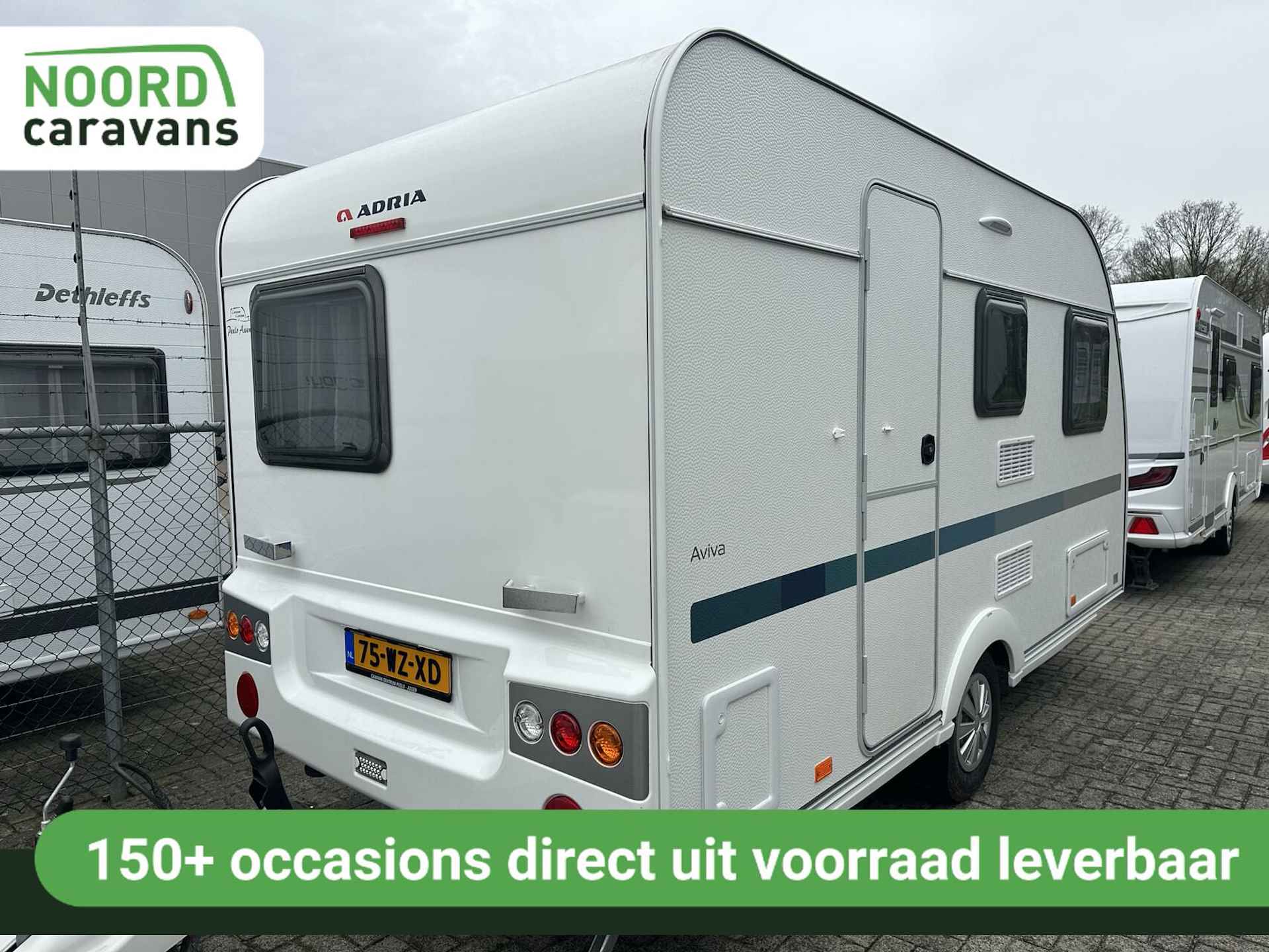 ADRIA AVIVA 400 PS DWARSBED + VOORTENT + TREINZIT + DOUCHE - 3/20