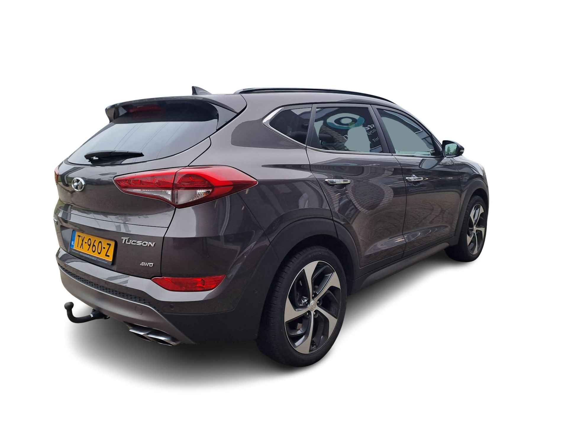 Hyundai Tucson 1.6 T-GDi Premium 4WD 7dct Automaat | Rijklaarprijs! | Full Options! | Panorama Dak | Beige Leder | Trekhaak 1600kg! | Inclusief 12 mnd Bovag-Garantie! | - 4/23