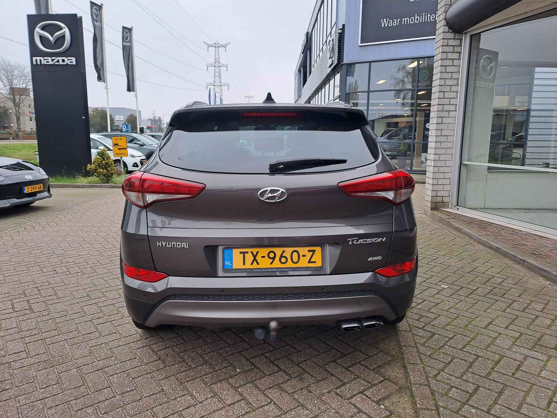 Hyundai Tucson 1.6 T-GDi Premium 4WD 7dct Automaat | Rijklaarprijs! | Full Options! | Panorama Dak | Beige Leder | Trekhaak 1600kg! | Inclusief 12 mnd Bovag-Garantie! | - 12/23