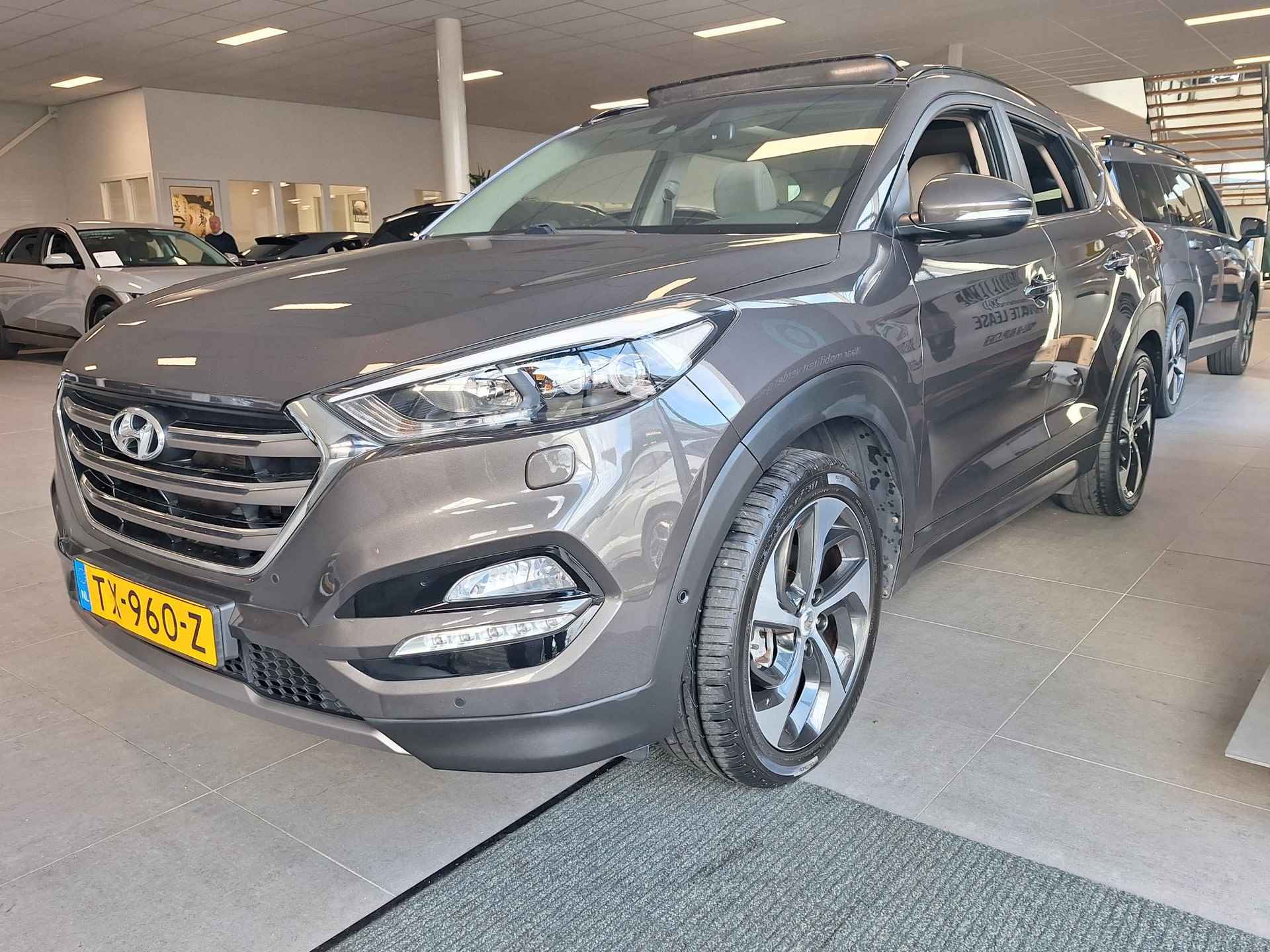 Hyundai Tucson 1.6 T-GDi Premium 4WD 7dct Automaat | Rijklaarprijs! | Full Options! | Panorama Dak | Beige Leder | Trekhaak 1600kg! | Inclusief 12 mnd Bovag-Garantie! | - 14/23