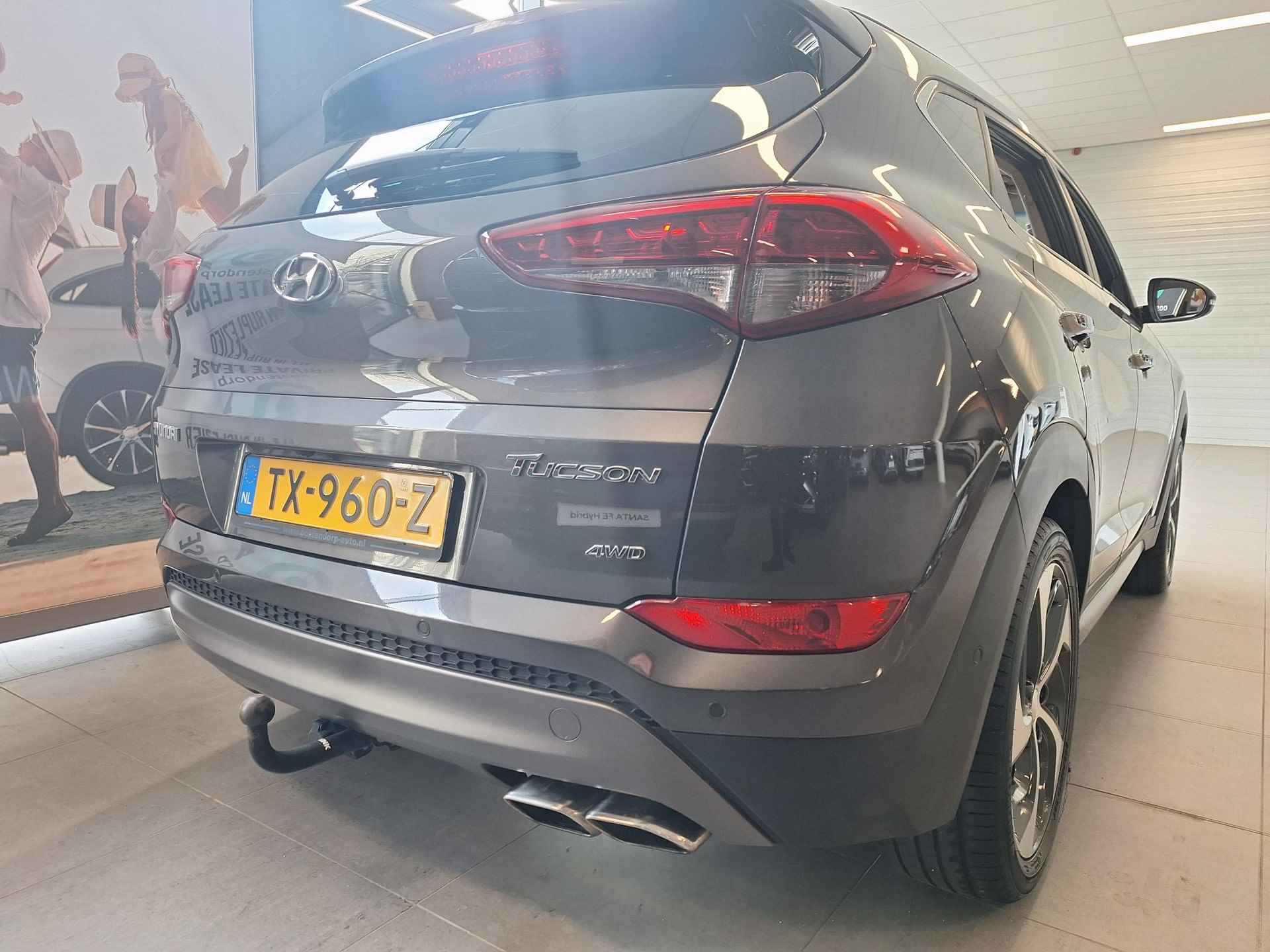 Hyundai Tucson 1.6 T-GDi Premium 4WD 7dct Automaat | Rijklaarprijs! | Full Options! | Panorama Dak | Beige Leder | Trekhaak 1600kg! | Inclusief 12 mnd Bovag-Garantie! | - 22/23