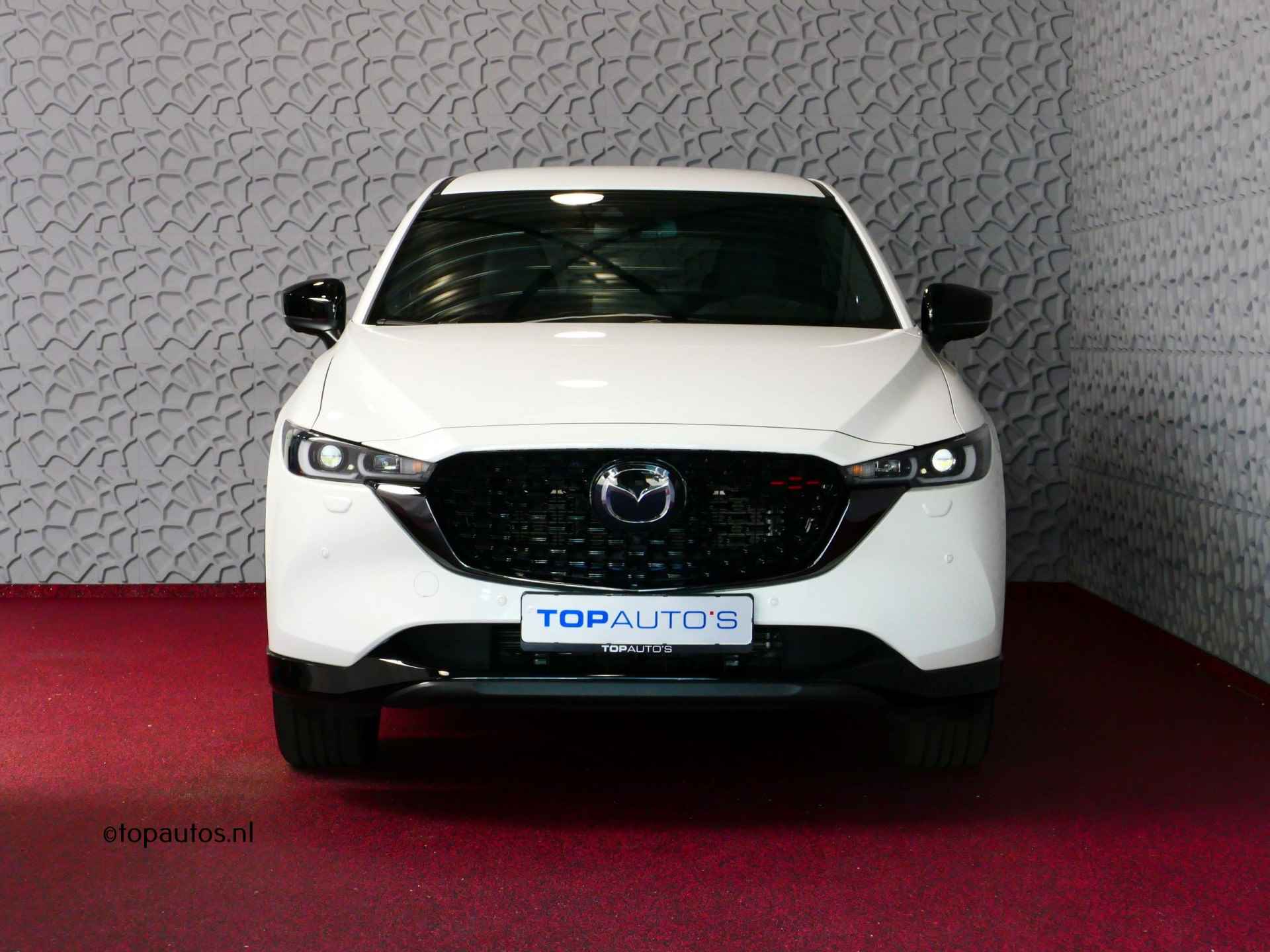 Mazda CX-5 2.0 SkyActiv-G 165 HOMURA BLACKLINE PACK LEER/ALCANTARA ELEK.KLEP ADAP.CRUISE 19''LMV HEAD-UP 360.CAMERA FULL LED CARPLAY NAVI S 08/2023 - 50/79