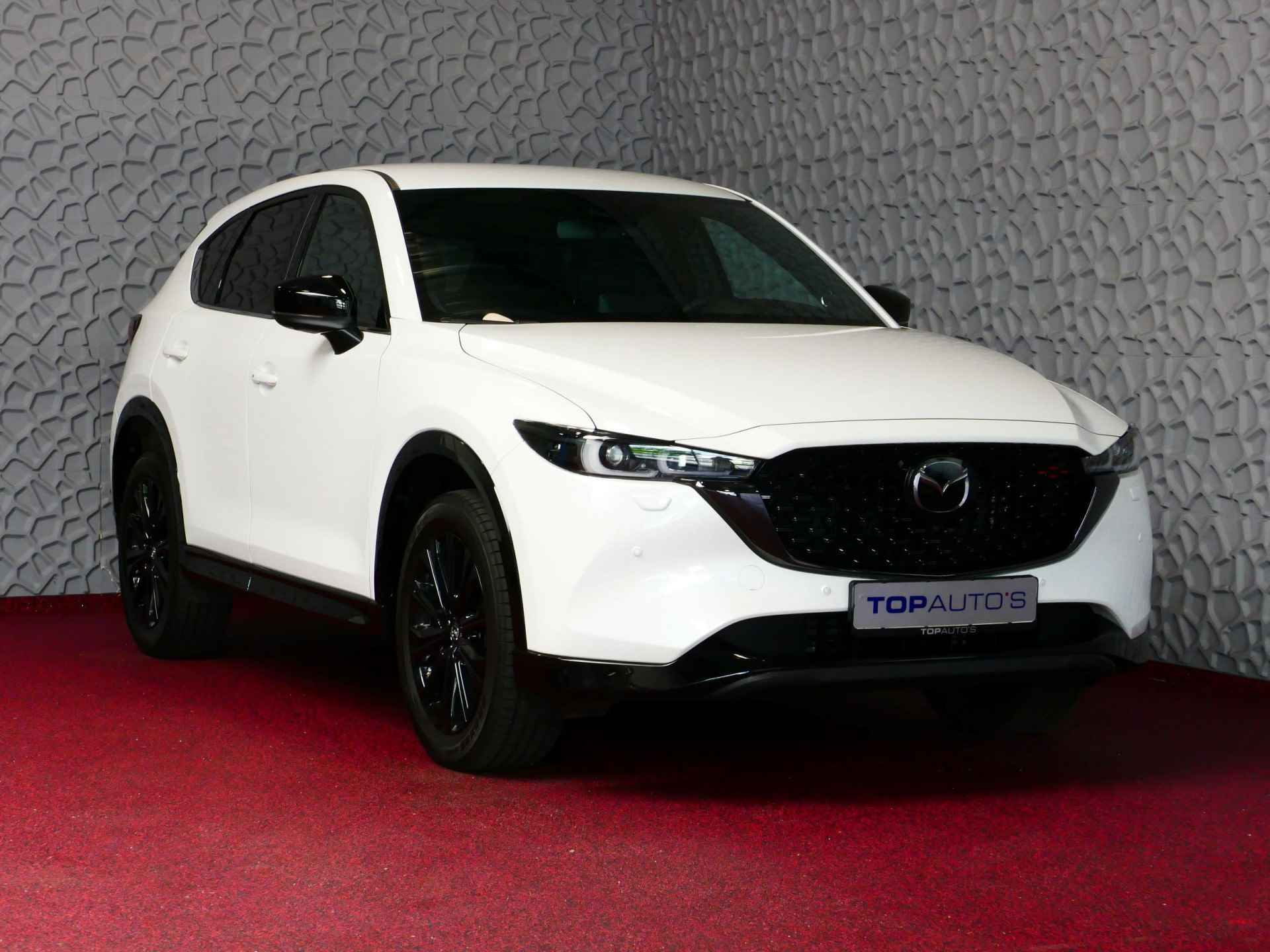 Mazda CX-5 2.0 SkyActiv-G 165 HOMURA BLACKLINE PACK LEER/ALCANTARA ELEK.KLEP ADAP.CRUISE 19''LMV HEAD-UP 360.CAMERA FULL LED CARPLAY NAVI S 08/2023 - 56/79