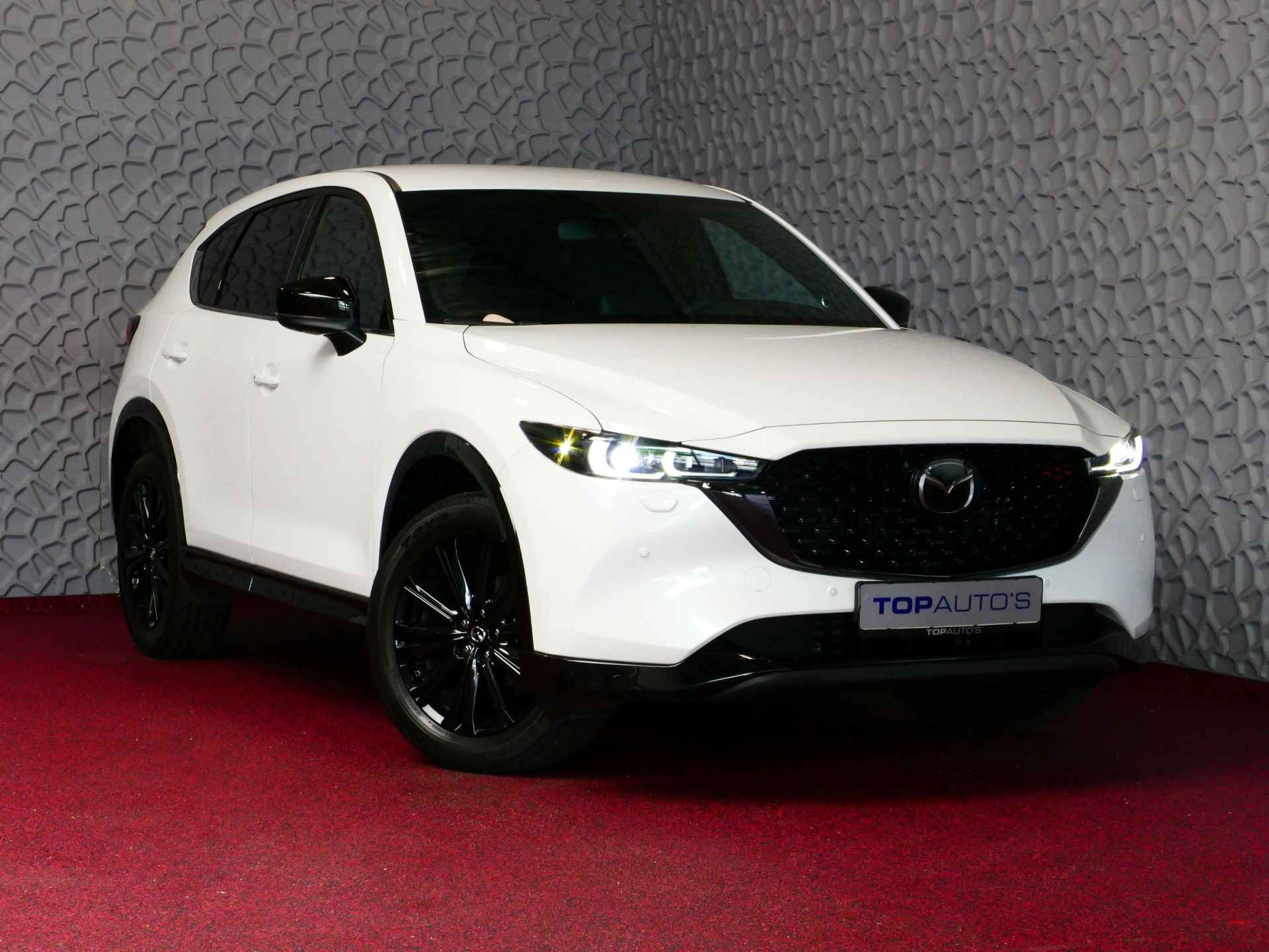 Mazda CX-5 2.0 SkyActiv-G 165 HOMURA BLACKLINE PACK LEER/ALCANTARA ELEK.KLEP ADAP.CRUISE 19''LMV HEAD-UP 360.CAMERA FULL LED CARPLAY NAVI S 08/2023 - 58/79