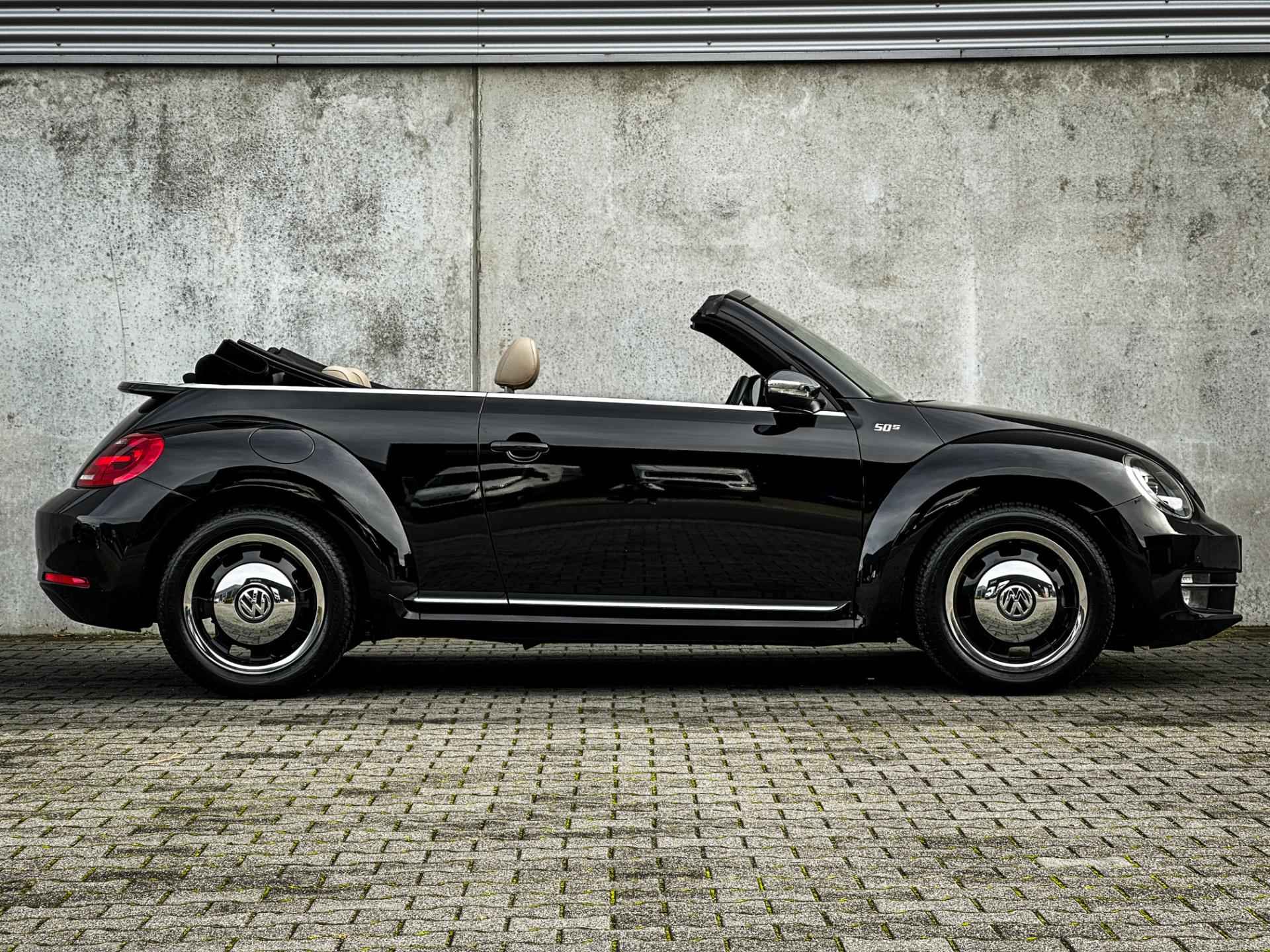 Volkswagen Beetle Cabriolet 1.4 TSI 50's Edition | Clima | Cruise | Navi | Leder | Stoelverw. | Bleutooth | Uniek! | - 13/44