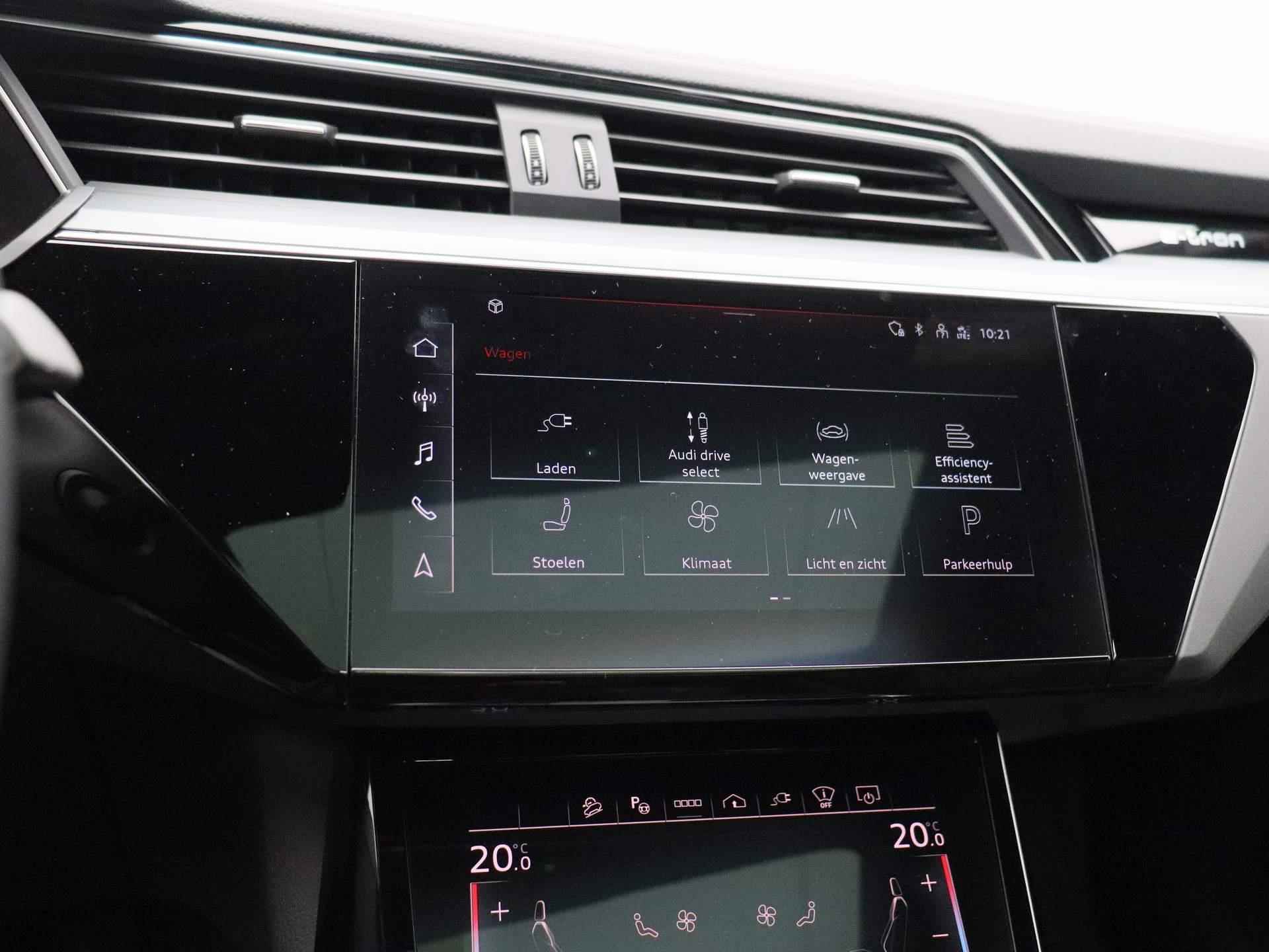 Audi Q8 Sportback e-tron 55 quattro Advanced Edition 115 kWh 408 PK | Automaat | Navigatie | 360 Camera | Panoramadak | Cruise Control | Head-up Display | Stoelverwarming | Lichtmetalen velgen | Climate Control | Bang & Olufsen 3D | - 35/53