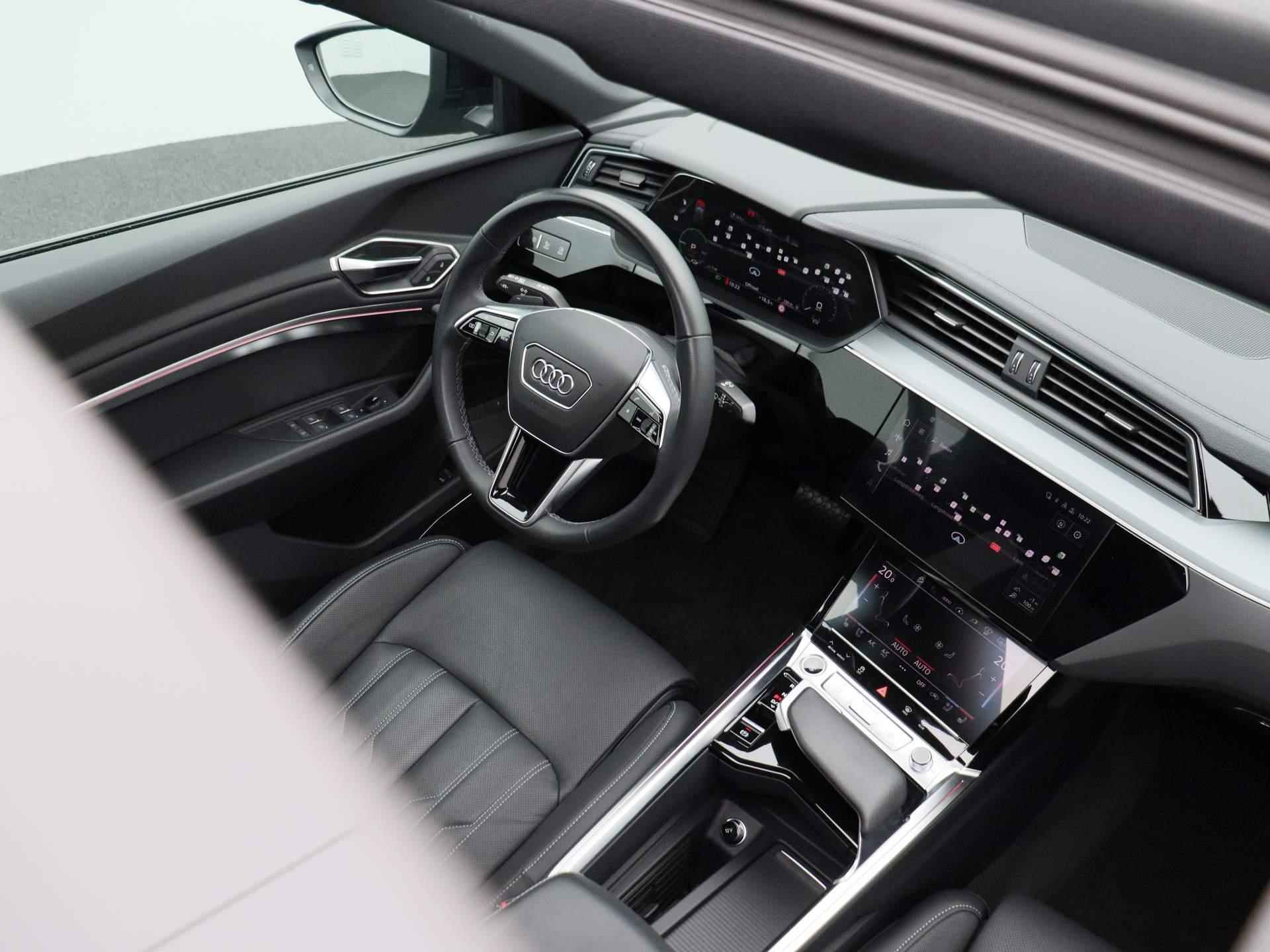 Audi Q8 Sportback e-tron 55 quattro Advanced Edition 115 kWh 408 PK | Automaat | Navigatie | 360 Camera | Panoramadak | Cruise Control | Head-up Display | Stoelverwarming | Lichtmetalen velgen | Climate Control | Bang & Olufsen 3D | - 47/53