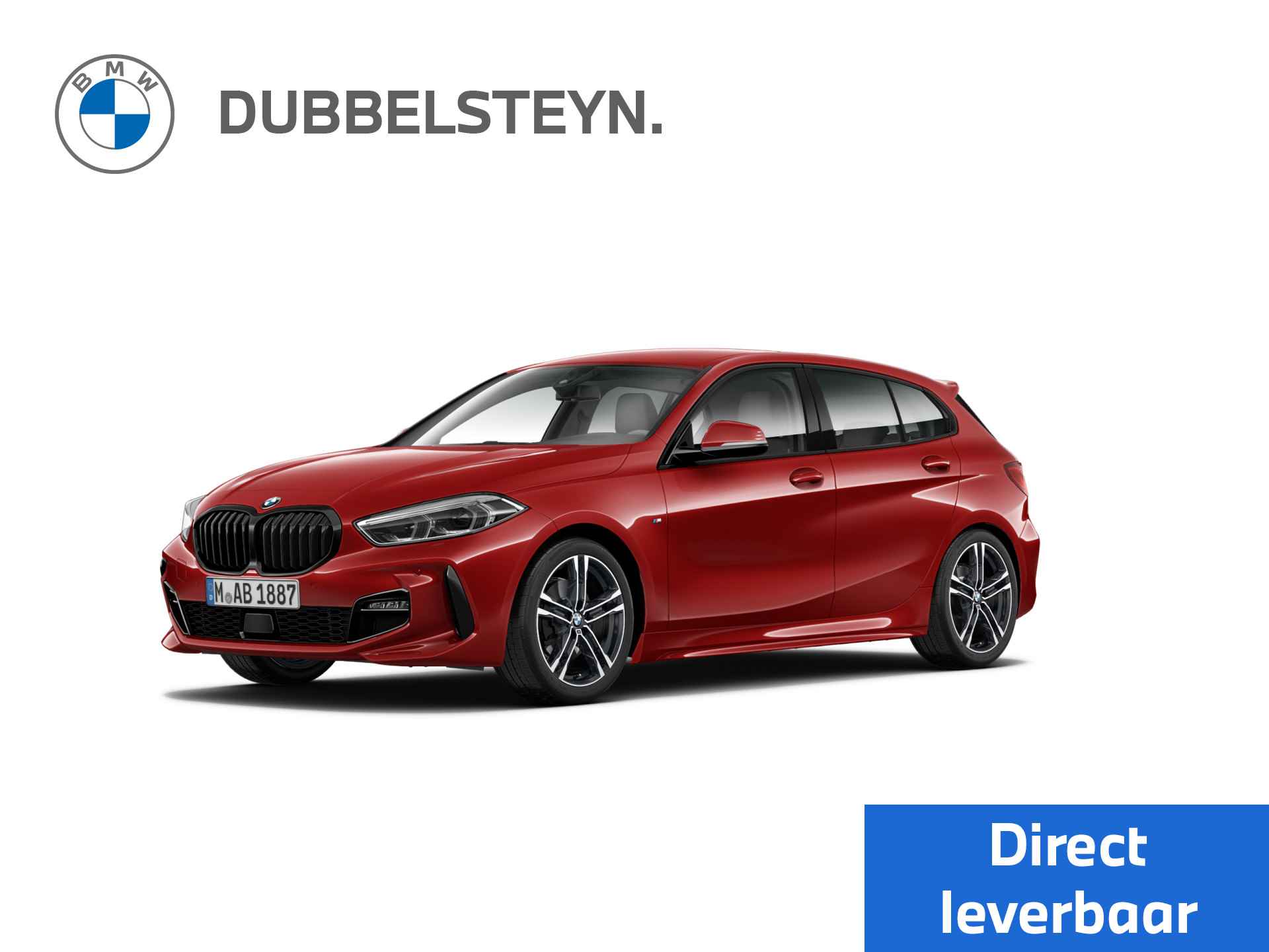 BMW 1-serie 118i Model M Sport | Comfort Pack | Premium Pack | 18 inch LM Dubbelspaak M (Styling 819 M)in Bicolor Orbit Grau Metallic | Step - 1/4