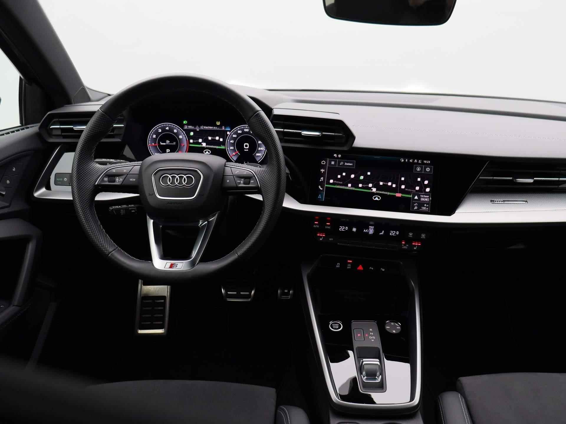 Audi A3 Sportback 30 TFSI S edition 110 PK | S-line exterieur | S-line interieur | Automaat | Navigatie | Adaptive Cruise Control | Parkeersensoren | Stoelverwarming | Lichtmetalen velgen | Climate Control | Audi Sound System | Fabrieksgarantie | - 7/46