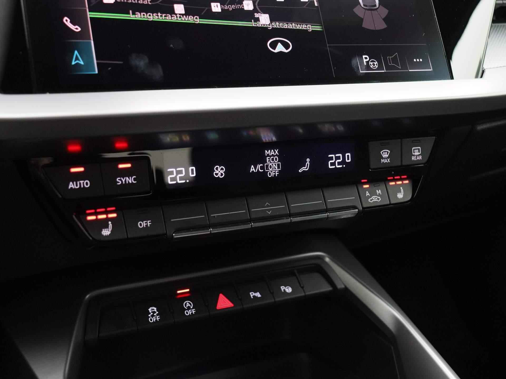Audi A3 Sportback 30 TFSI S edition 110 PK | S-line exterieur | S-line interieur | Automaat | Navigatie | Adaptive Cruise Control | Parkeersensoren | Stoelverwarming | Lichtmetalen velgen | Climate Control | Audi Sound System | Fabrieksgarantie | - 20/46