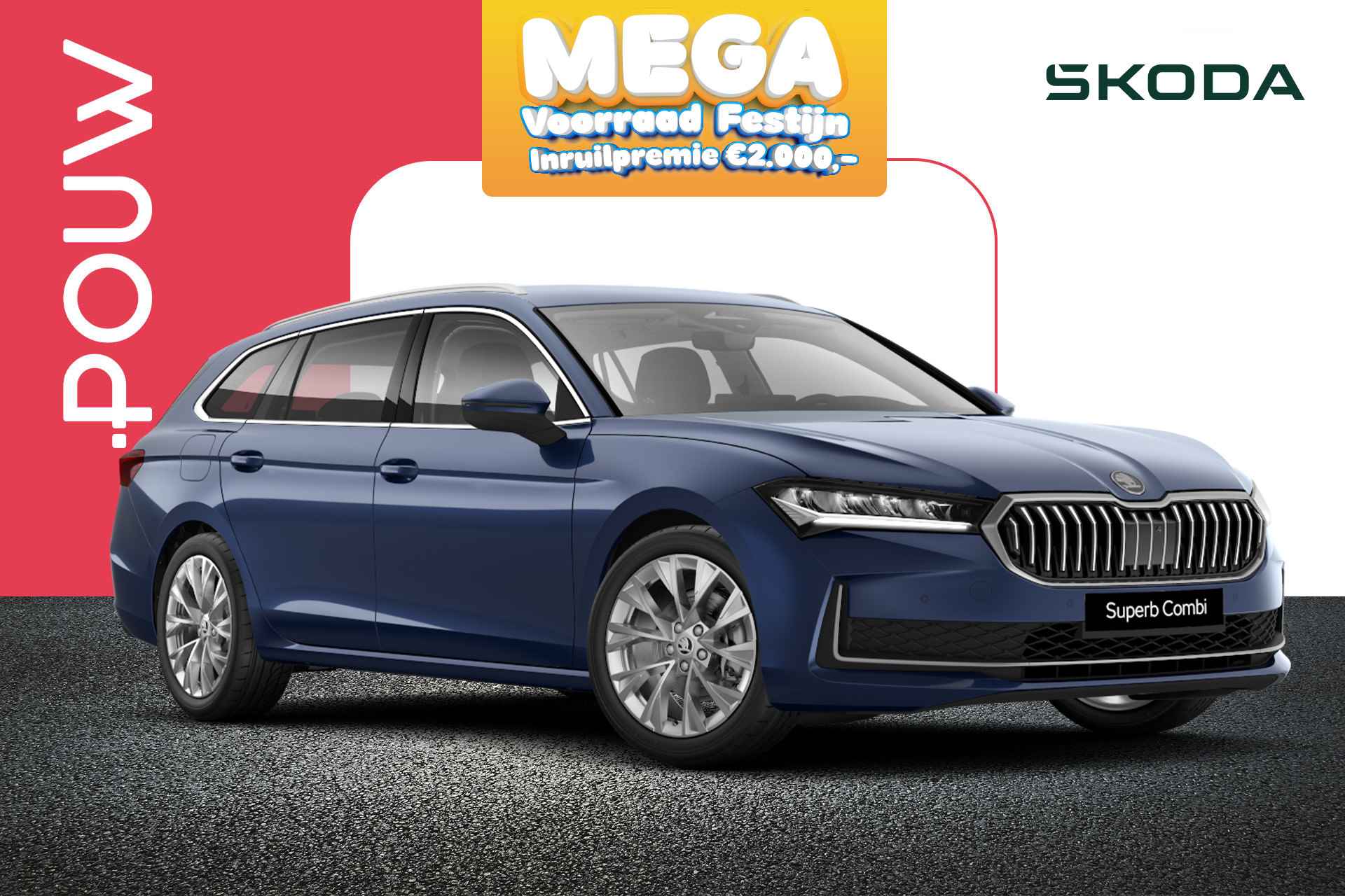 Skoda Superb Combi 1.5 TSI 150pk MHEV Business Edition | Trekhaak | 18" Velgen | Chroom Pakket - 1/9